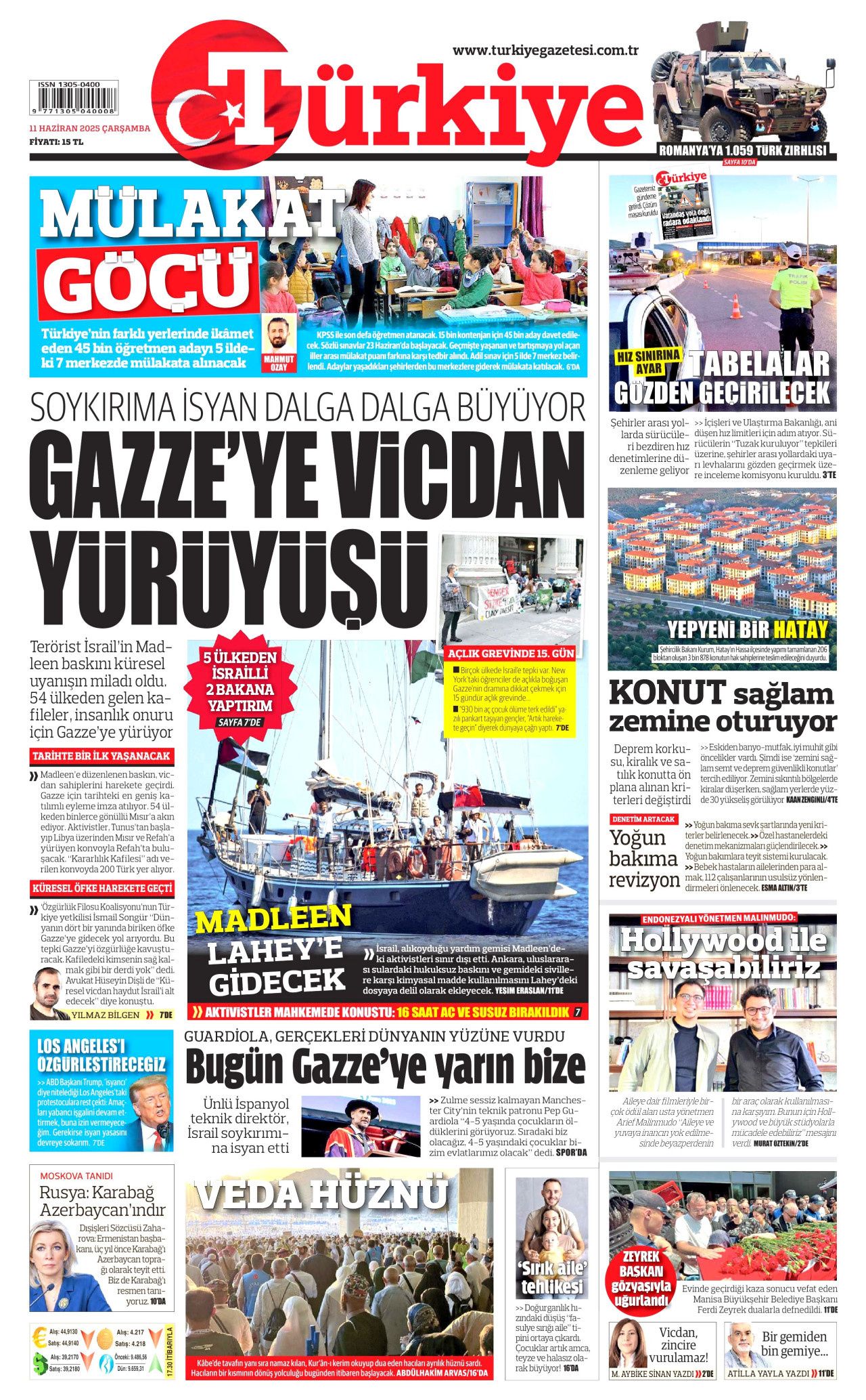 Siyaset üstü bir veda! Ferdi Zeyrek'in cenaze töreni manşetlerde... 11 Haziran Çarşamba gazete manşetleri 3