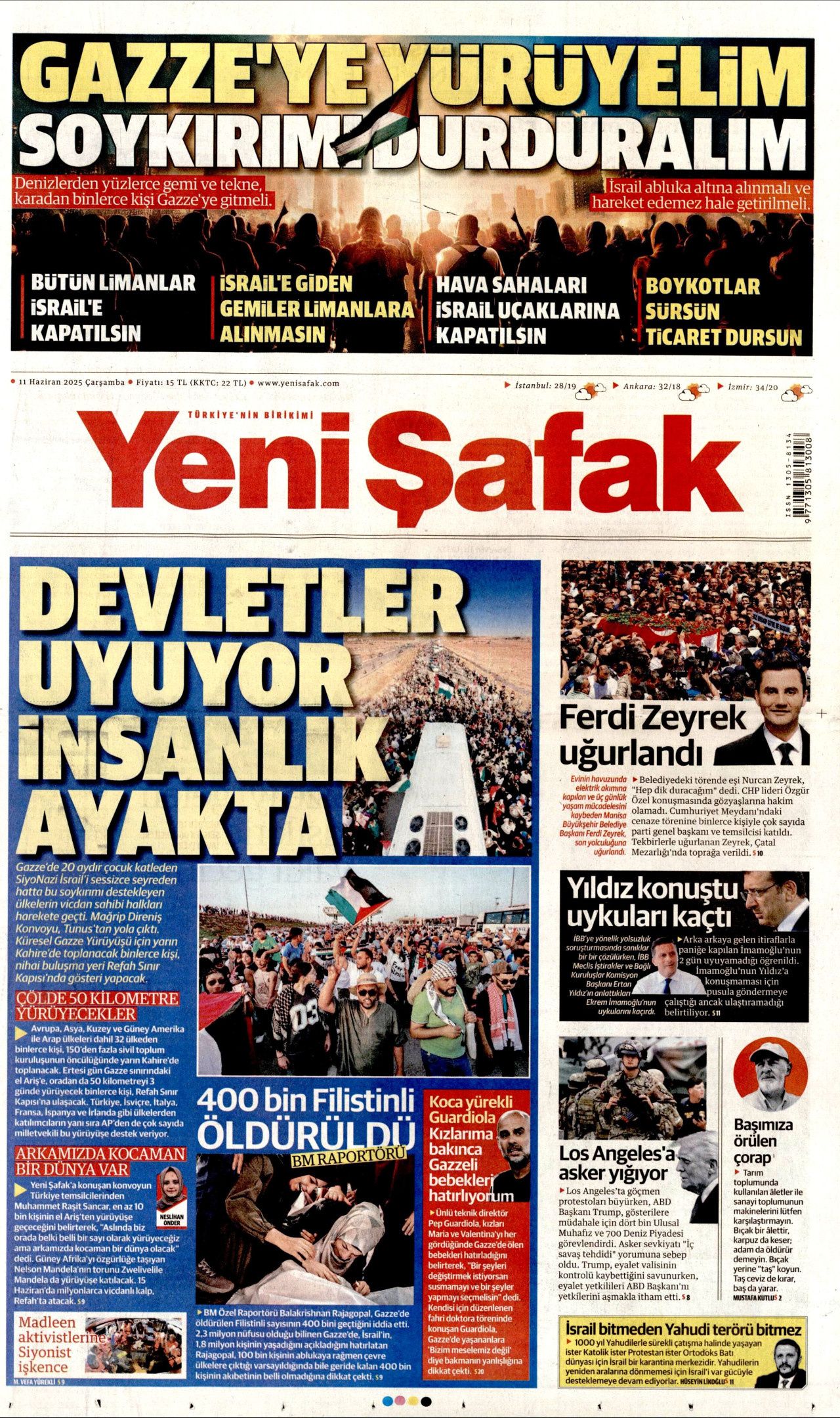Siyaset üstü bir veda! Ferdi Zeyrek'in cenaze töreni manşetlerde... 11 Haziran Çarşamba gazete manşetleri 2