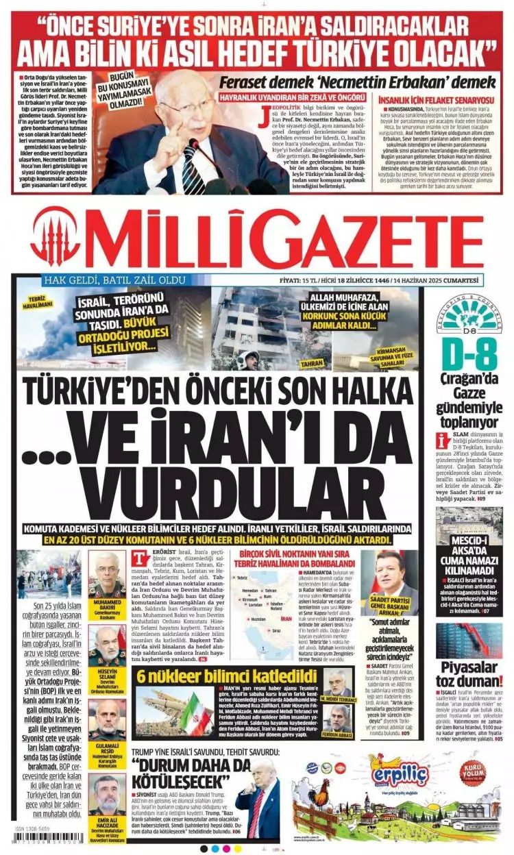 Haydut devlet İsrail dünyayı felakete sürüklüyor! İsrail ile İran arasındaki füze yağmuru manşetlerde 8