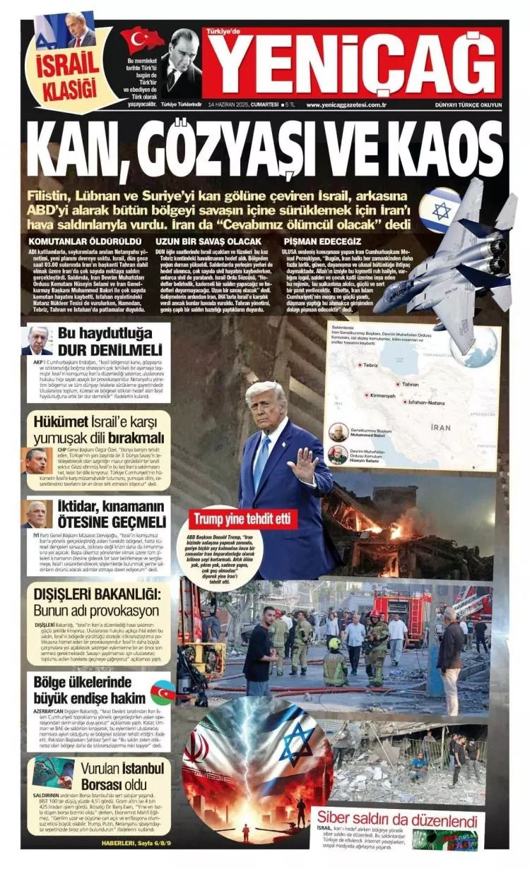 Haydut devlet İsrail dünyayı felakete sürüklüyor! İsrail ile İran arasındaki füze yağmuru manşetlerde 10