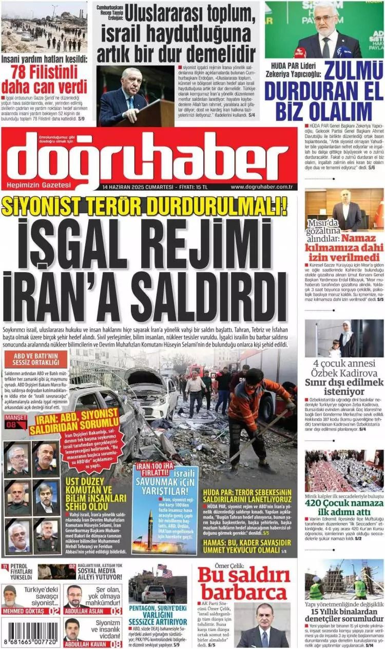 Haydut devlet İsrail dünyayı felakete sürüklüyor! İsrail ile İran arasındaki füze yağmuru manşetlerde 11