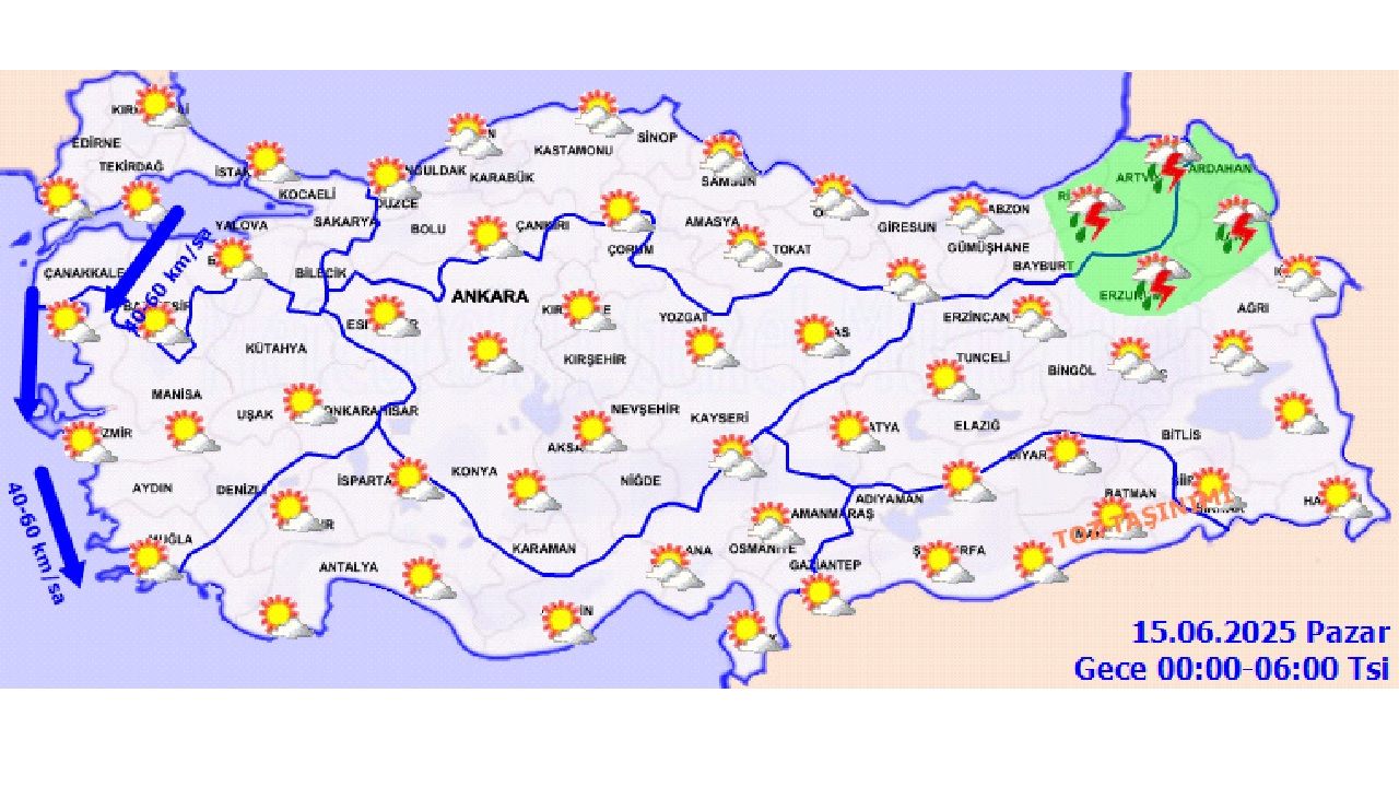 15 Haziran 2025 Türkiye geneli hava durumu! Başta Ankara, İstanbul ve İzmir'de beklenen sıcaklıklar... 2