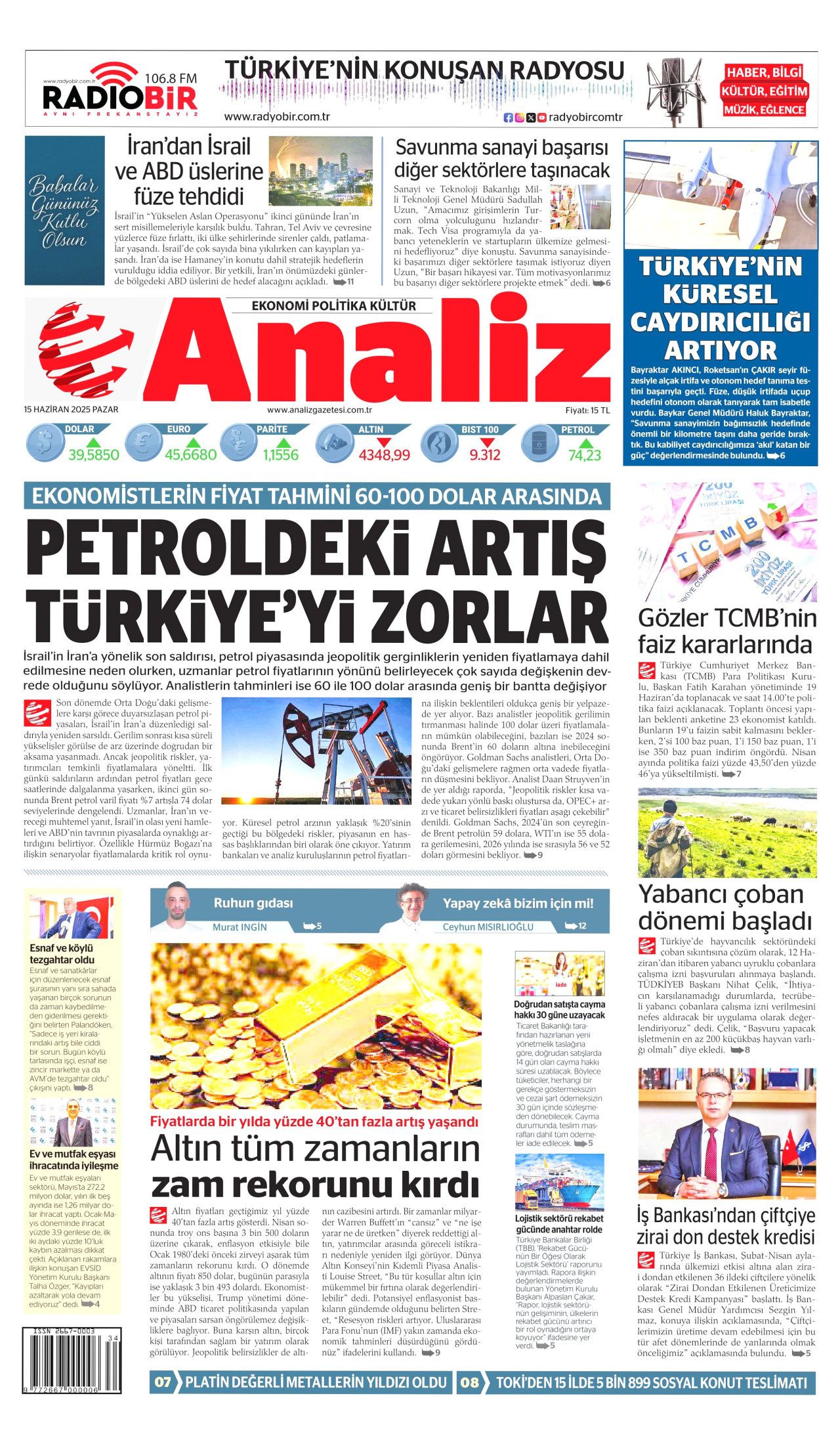 Dünya savaşının fragmanı... İsrail nükleer silah kullanır mı? Orta Doğu'daki gerilimi hangi gazete nasıl gördü? 15 Haziran manşetleri... 13