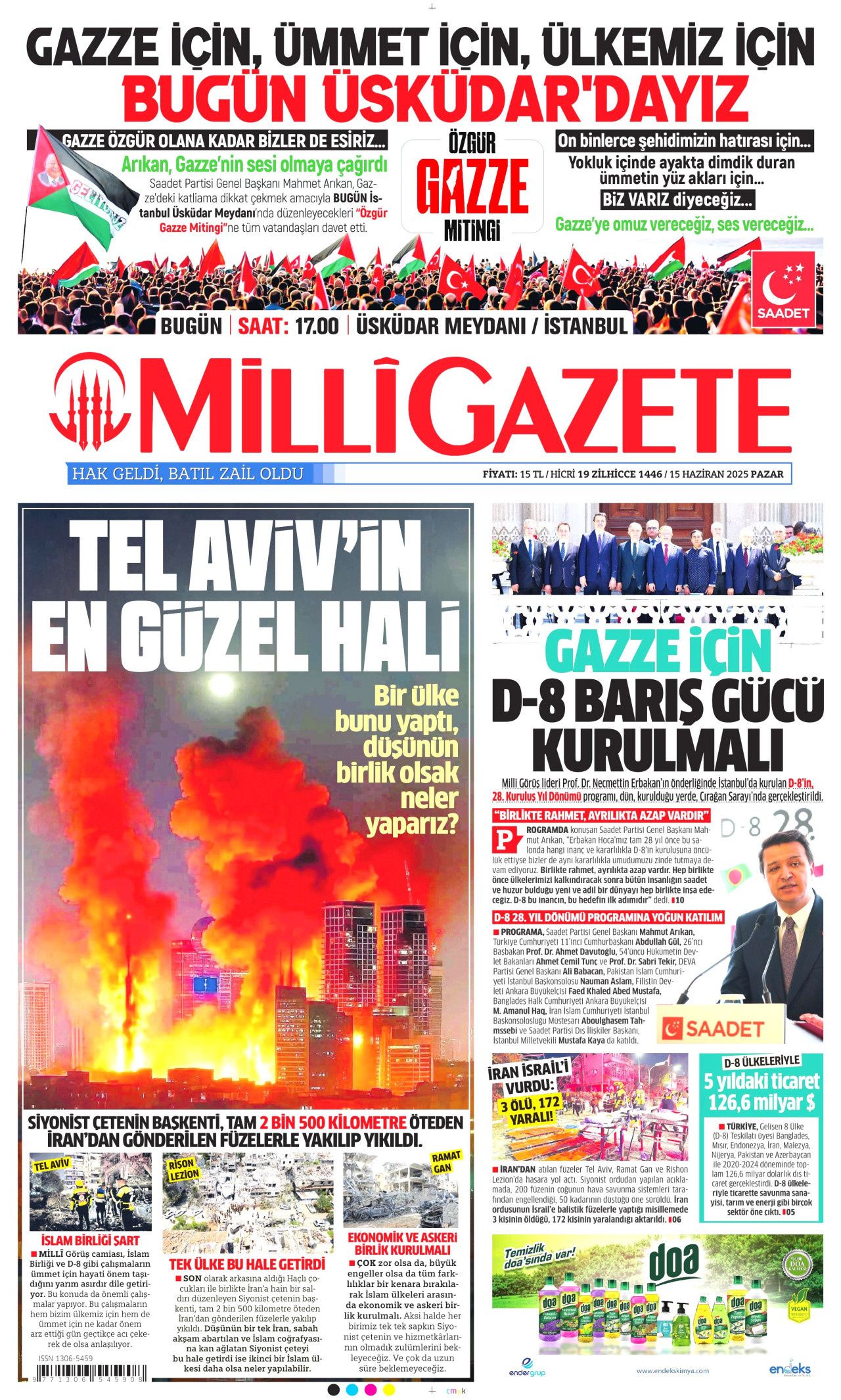 Dünya savaşının fragmanı... İsrail nükleer silah kullanır mı? Orta Doğu'daki gerilimi hangi gazete nasıl gördü? 15 Haziran manşetleri... 21