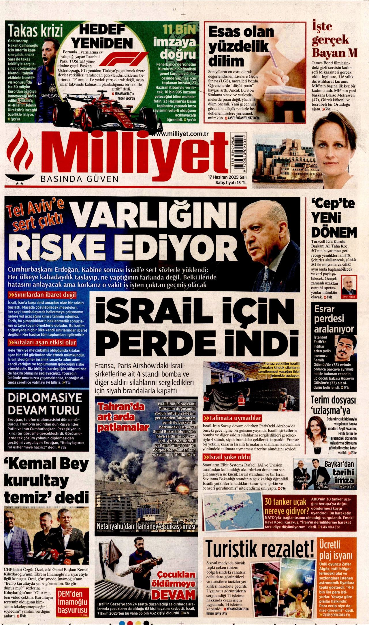 İsrail artık güvende değil! Nükleer kullanma ihtimali arttı...  17 Haziran Salı gazete manşetleri... 22