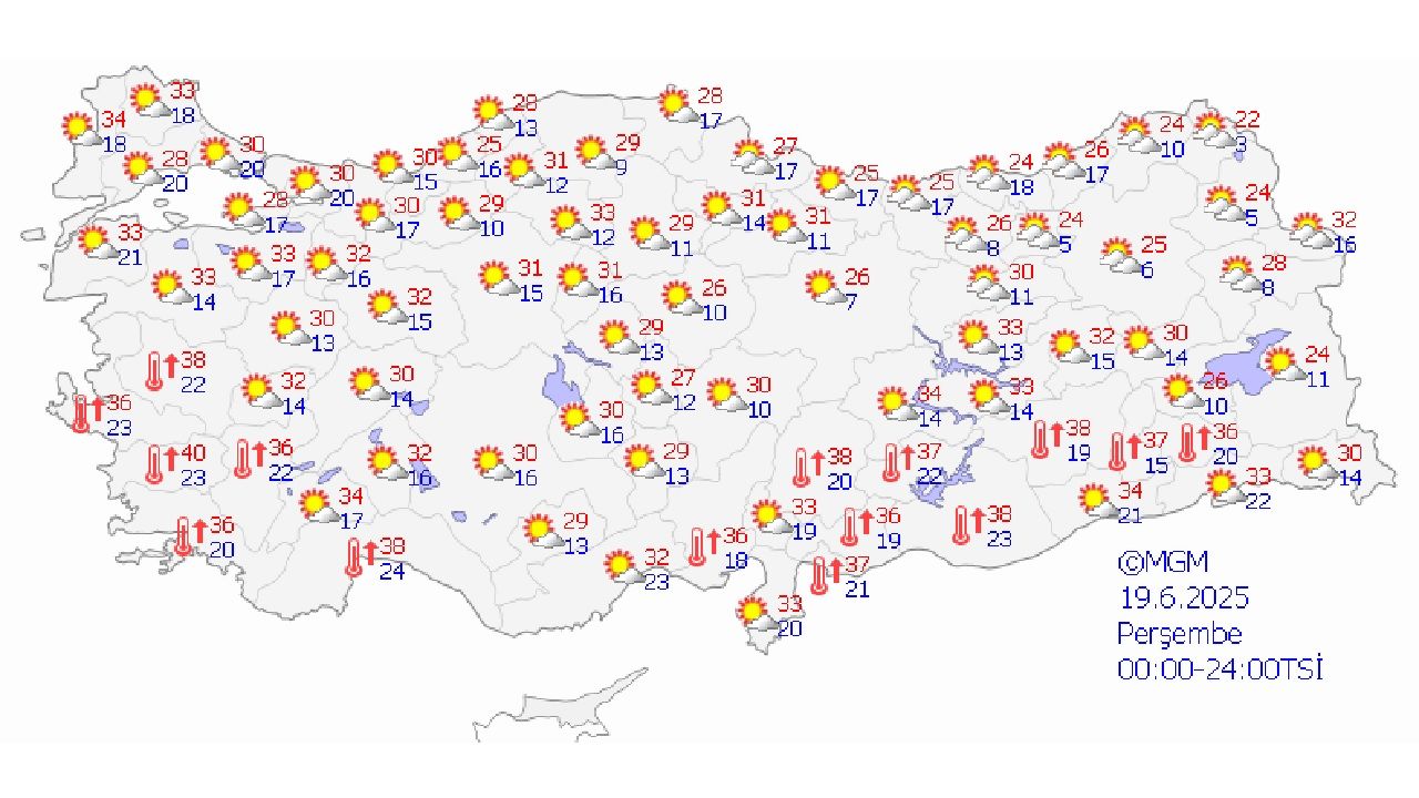 Meteoroloji 19 Haziran 2025 hava durumu raporunu paylaştı! Trabzon ve Rize'ye dikkat! 1