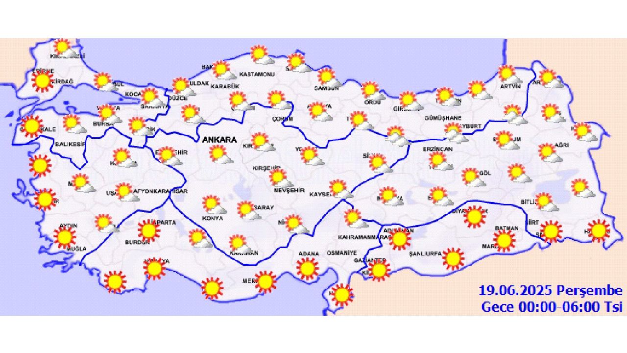 Meteoroloji 19 Haziran 2025 hava durumu raporunu paylaştı! Trabzon ve Rize'ye dikkat! 2