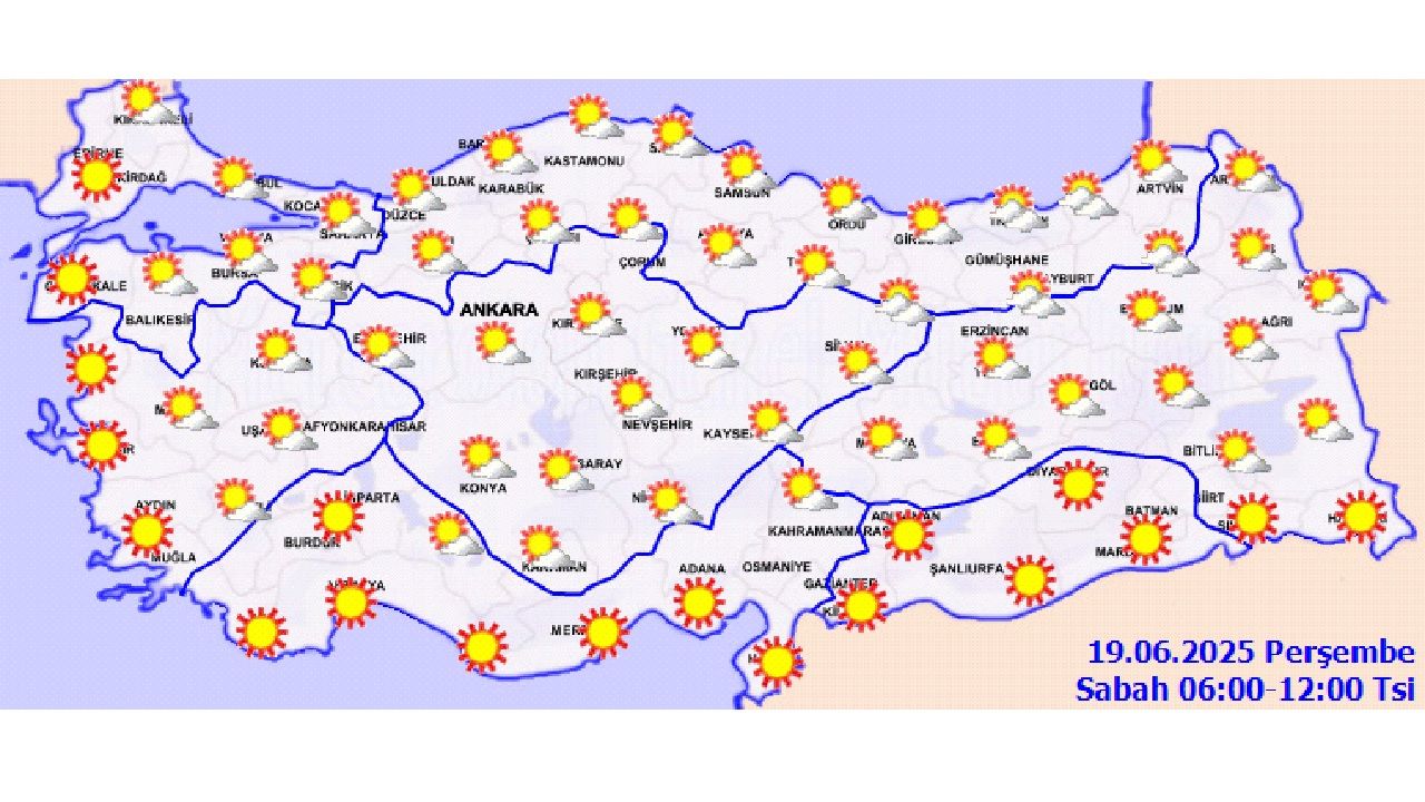 Meteoroloji 19 Haziran 2025 hava durumu raporunu paylaştı! Trabzon ve Rize'ye dikkat! 11