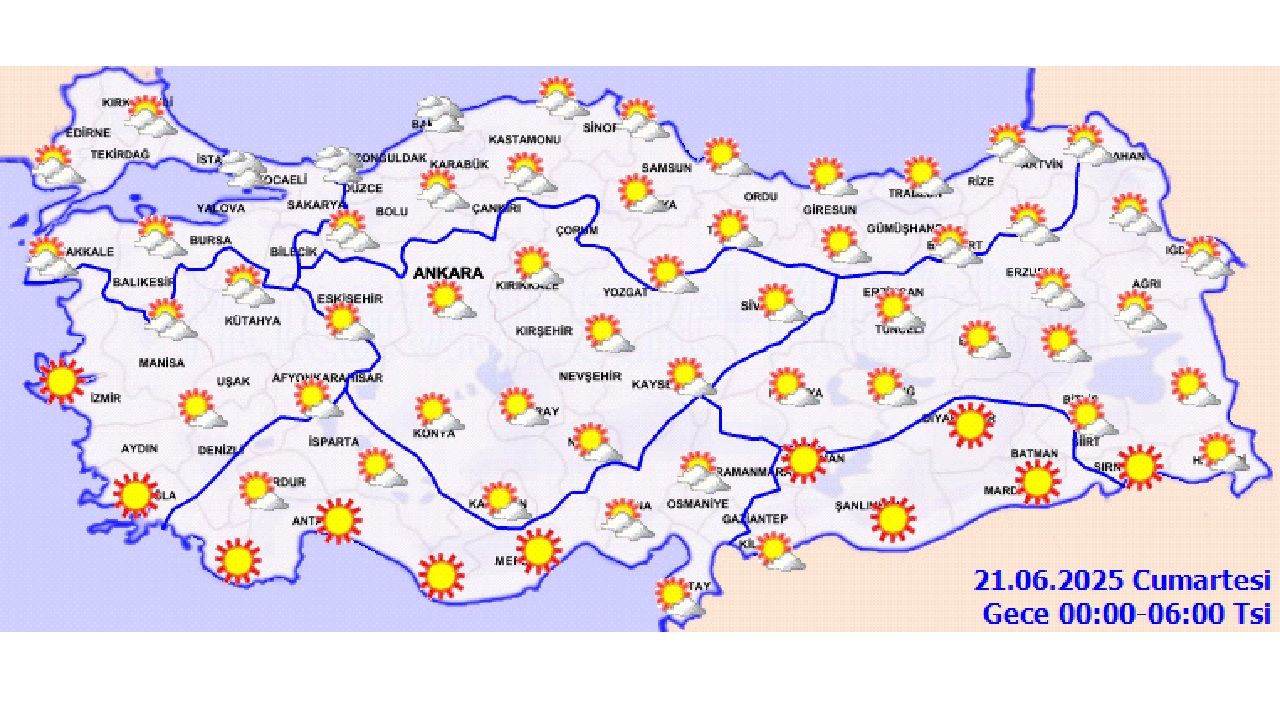 21 Haziran 2025 yurt genelinde sıcaklık değişimi bekleniyor! İşte il il beklenen hava durumu... 2