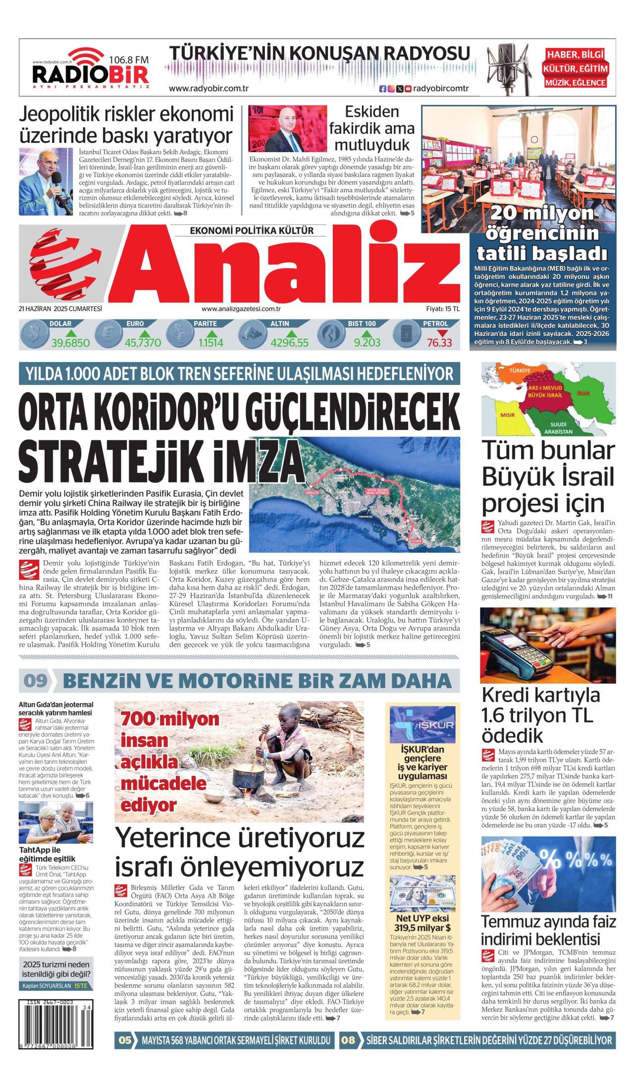 Soykırımcı İsrail gerçekleri gizliyor! Korku, yalan, sansür... 21 Haziran Cumartesi gazete manşetleri 21