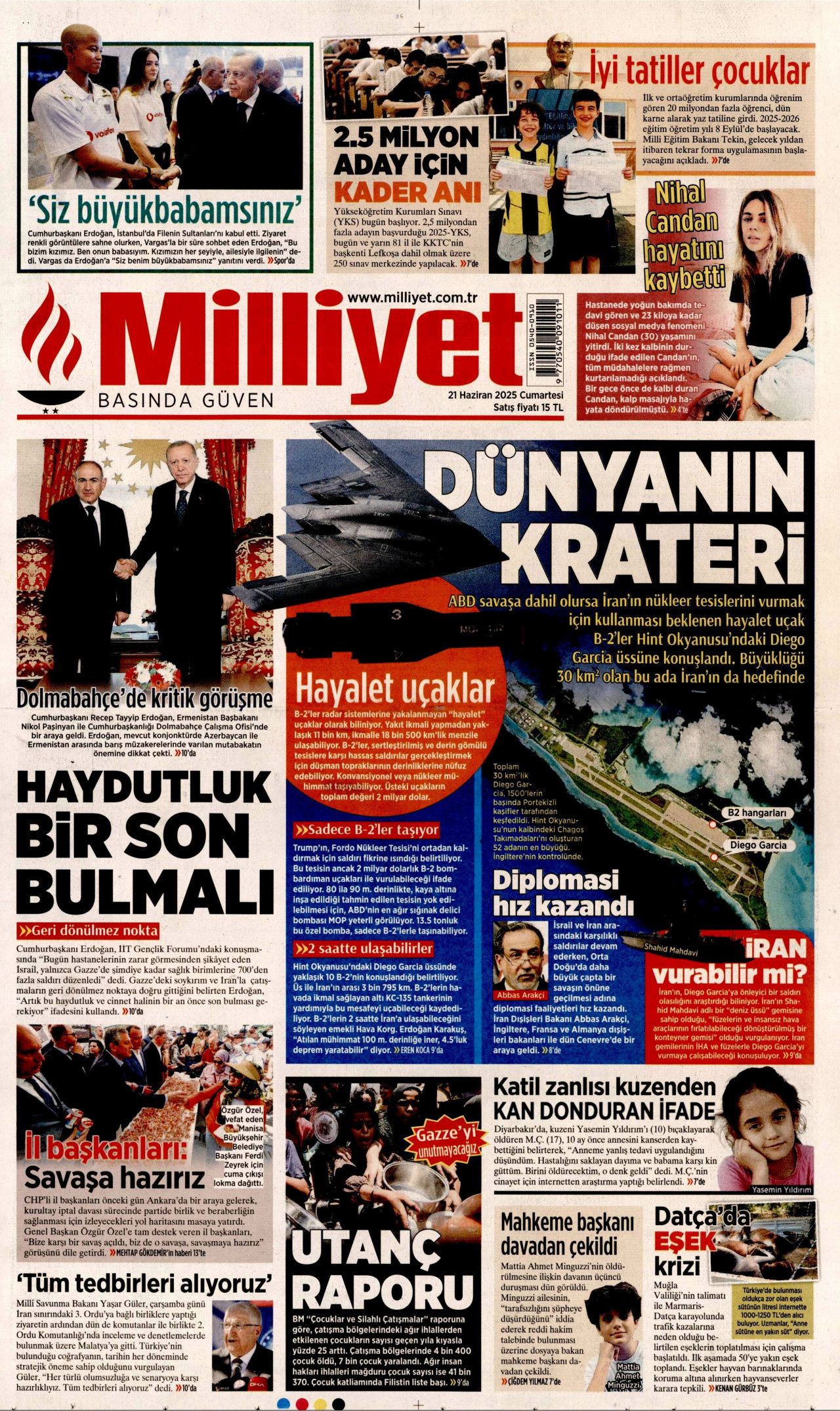 Soykırımcı İsrail gerçekleri gizliyor! Korku, yalan, sansür... 21 Haziran Cumartesi gazete manşetleri 12