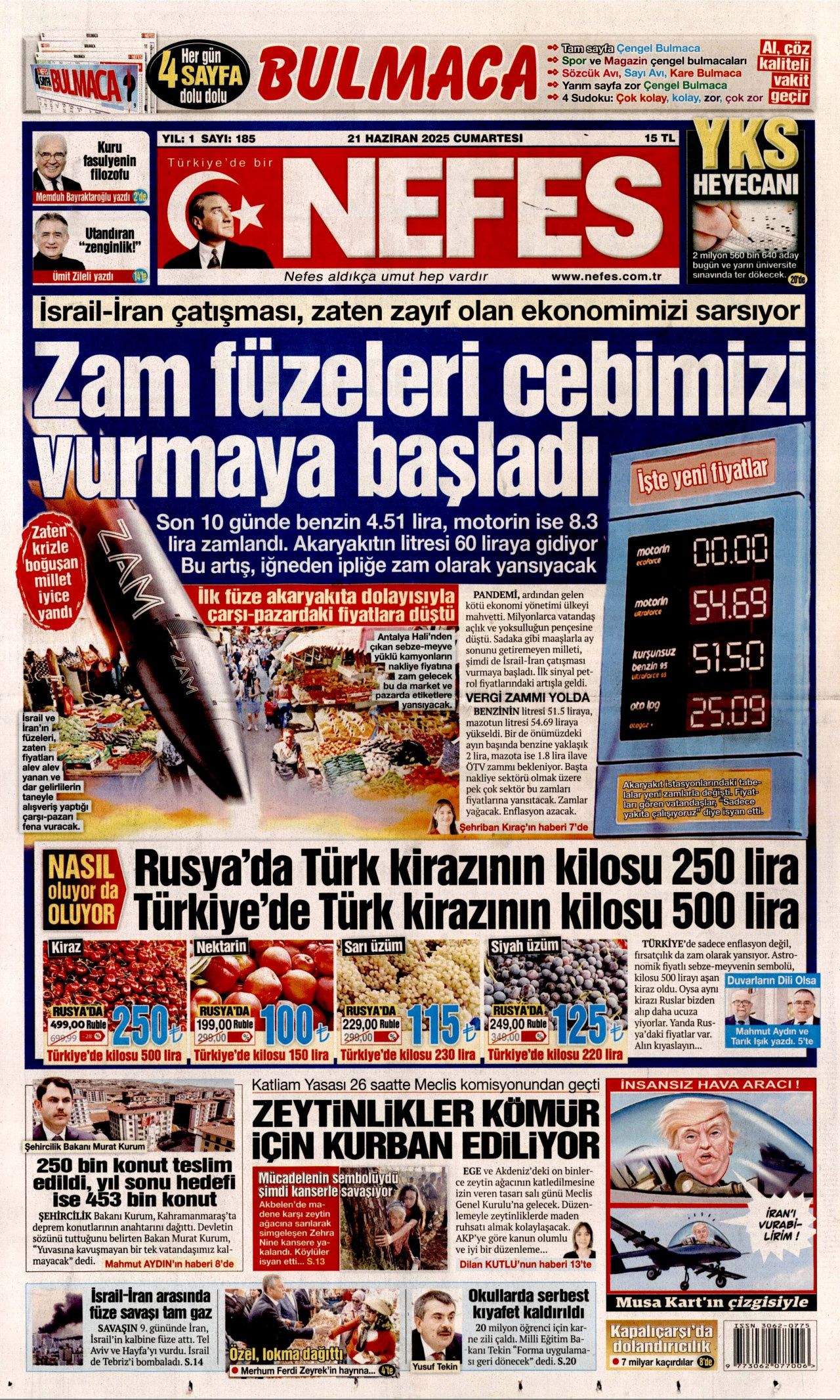 Soykırımcı İsrail gerçekleri gizliyor! Korku, yalan, sansür... 21 Haziran Cumartesi gazete manşetleri 20
