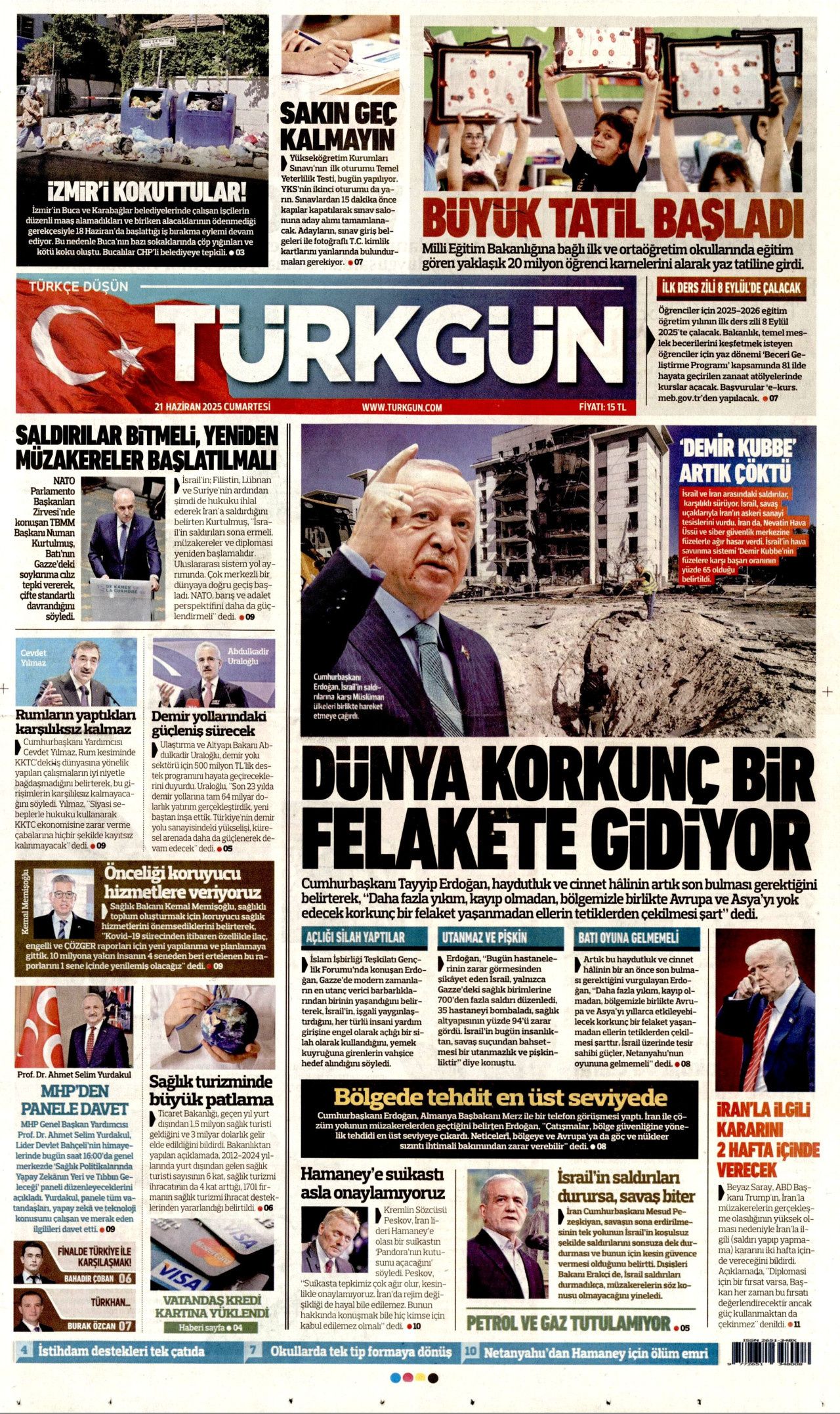 Soykırımcı İsrail gerçekleri gizliyor! Korku, yalan, sansür... 21 Haziran Cumartesi gazete manşetleri 10