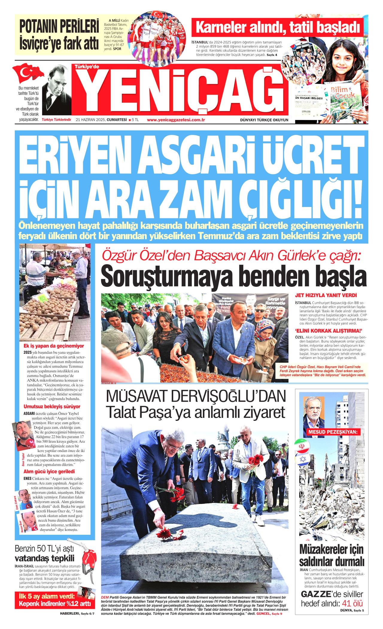 Soykırımcı İsrail gerçekleri gizliyor! Korku, yalan, sansür... 21 Haziran Cumartesi gazete manşetleri 9