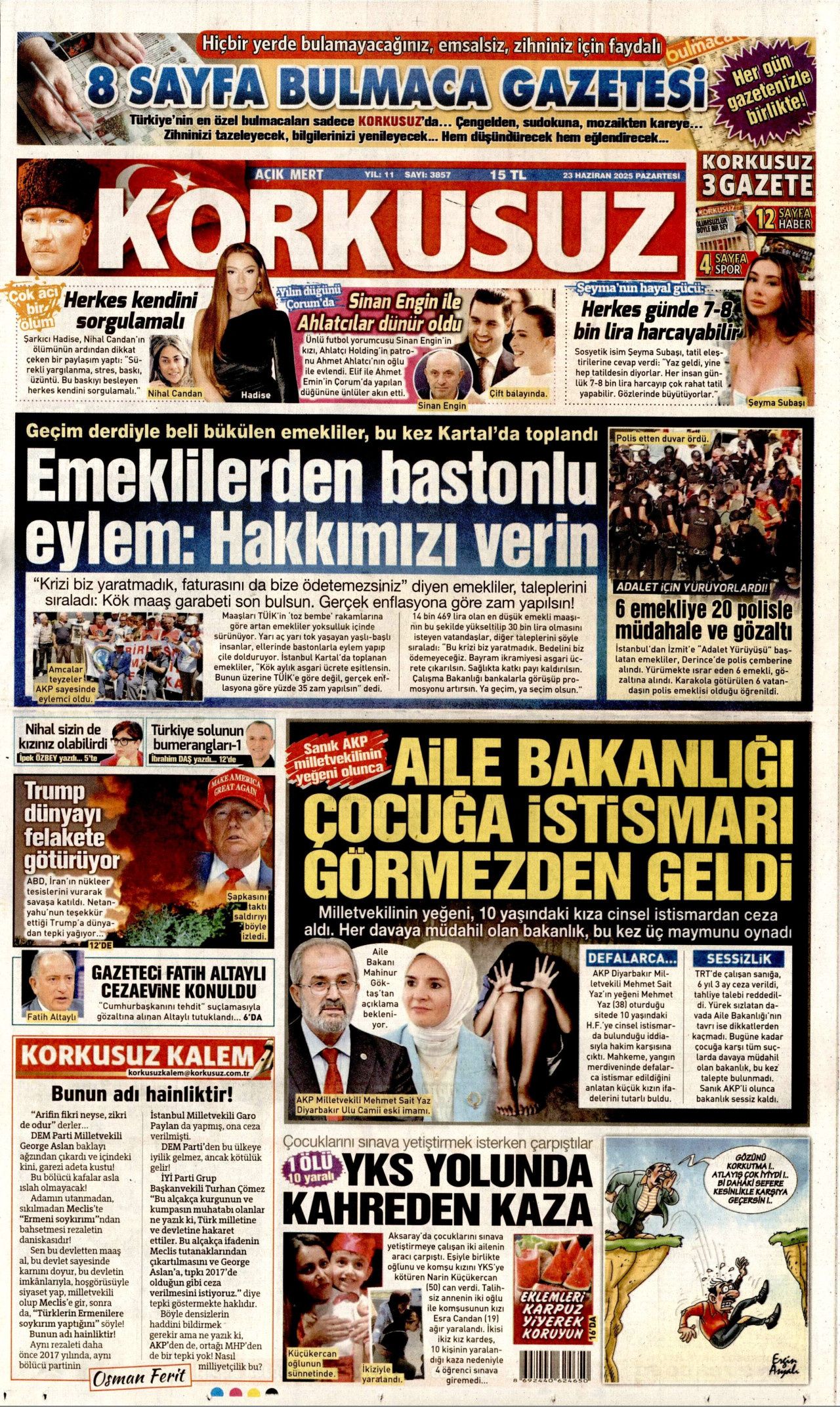 İsrail'e teslim olan ABD, İran'ı vurdu! İsrail-İran savaşındaki tehlikeli dönemeç gazete manşetlerinde... 16