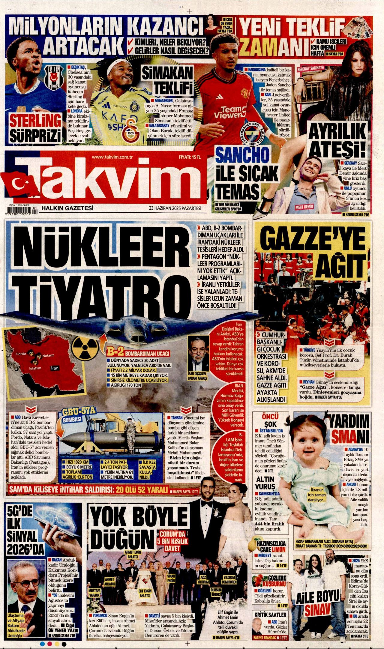 İsrail'e teslim olan ABD, İran'ı vurdu! İsrail-İran savaşındaki tehlikeli dönemeç gazete manşetlerinde... 22
