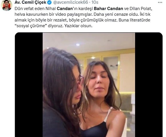 Bahar Candan ile helva kavurduğu video tepki çekti! Nihal Candan'ın ölümünü etkileşim ve prim uğruna kullandığı iddia edilen Dilan Polat'tan eleştirilere yanıt geldi 5
