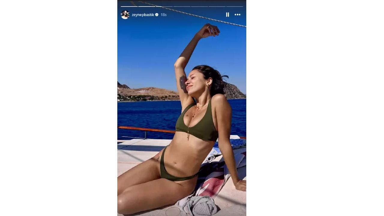 En seksi kadın seçilmişti! Zeynep Bastık mavi sulara atladı 4