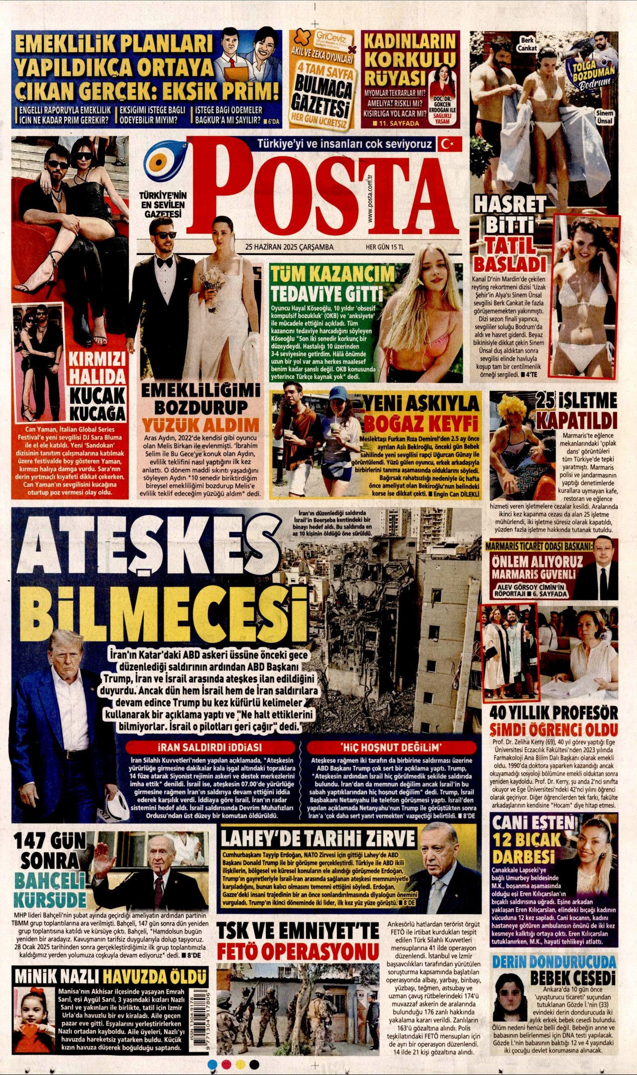 Cumhurbaşkanı Erdoğan-Trump görüşmesi manşetlerde! Hangi gazete nasıl gördü? 25 Haziran Çarşamba gazete manşetleri... 18