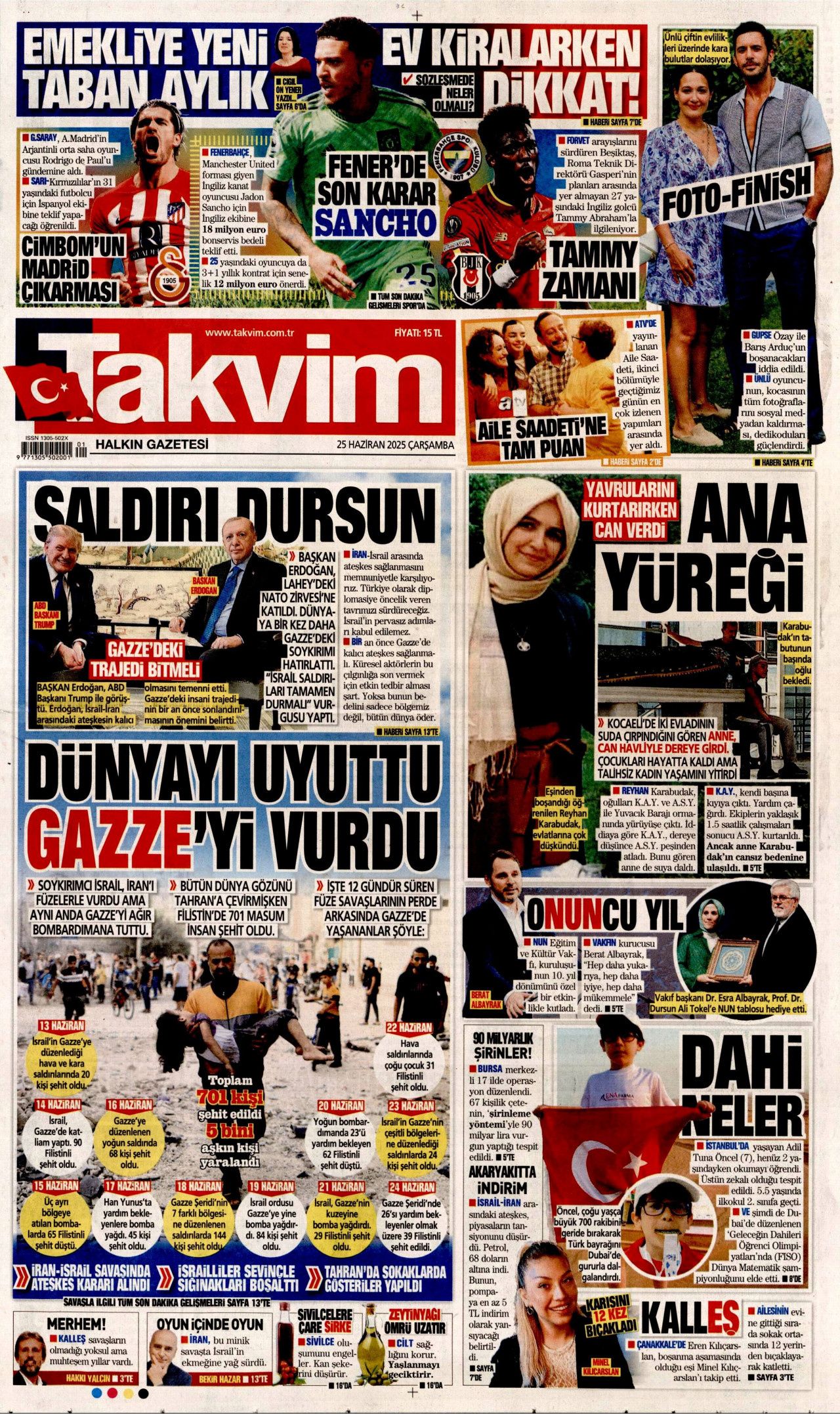 Cumhurbaşkanı Erdoğan-Trump görüşmesi manşetlerde! Hangi gazete nasıl gördü? 25 Haziran Çarşamba gazete manşetleri... 14