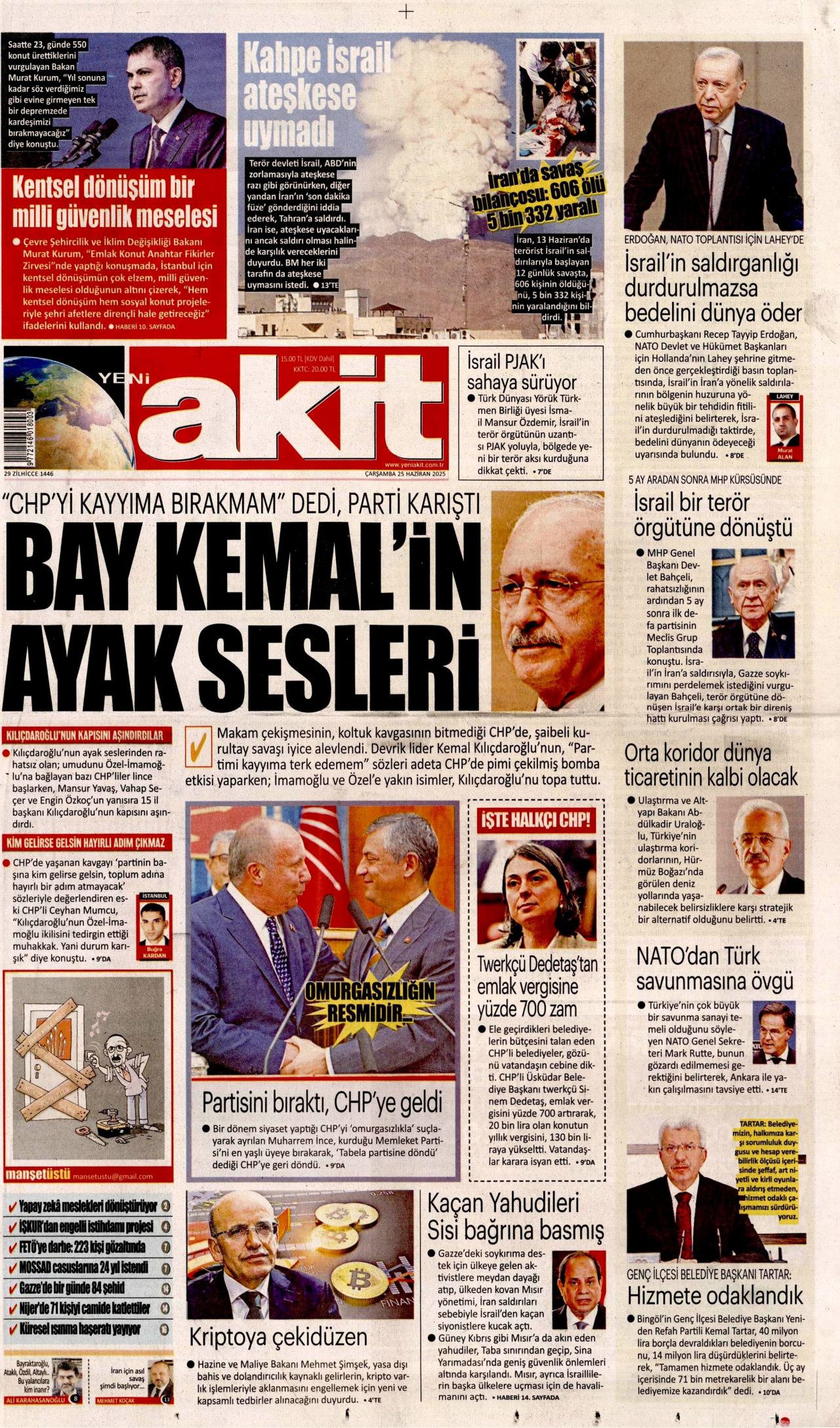 Cumhurbaşkanı Erdoğan-Trump görüşmesi manşetlerde! Hangi gazete nasıl gördü? 25 Haziran Çarşamba gazete manşetleri... 9