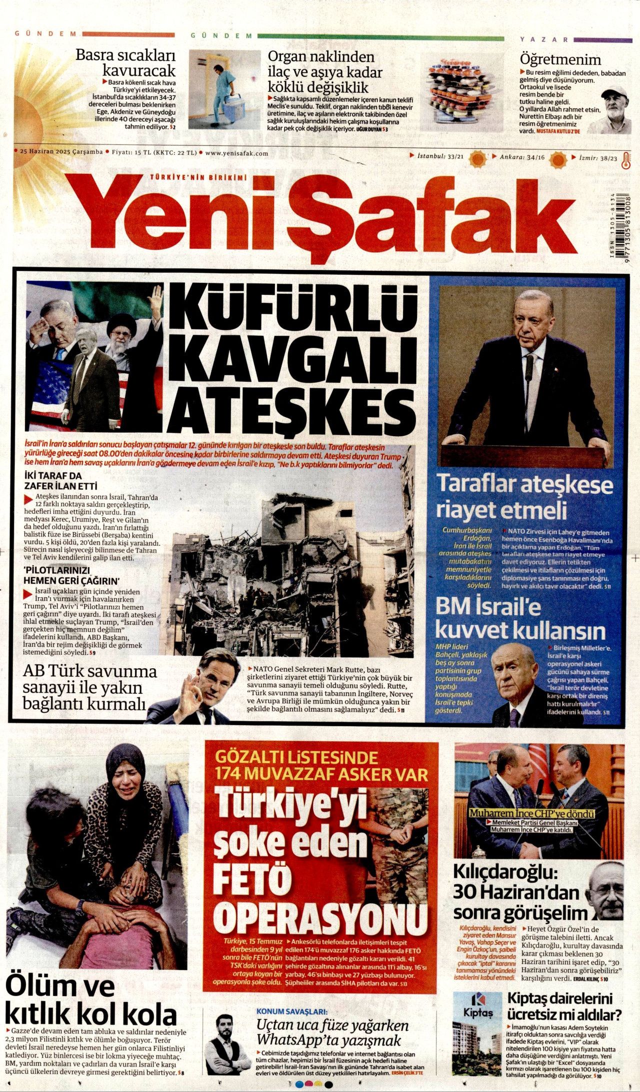 Cumhurbaşkanı Erdoğan-Trump görüşmesi manşetlerde! Hangi gazete nasıl gördü? 25 Haziran Çarşamba gazete manşetleri... 2