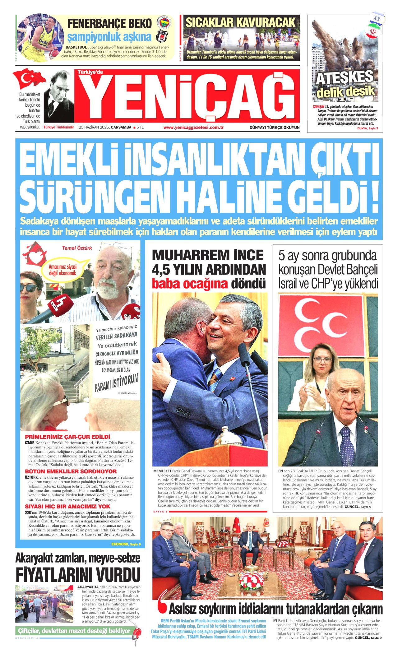 Cumhurbaşkanı Erdoğan-Trump görüşmesi manşetlerde! Hangi gazete nasıl gördü? 25 Haziran Çarşamba gazete manşetleri... 7