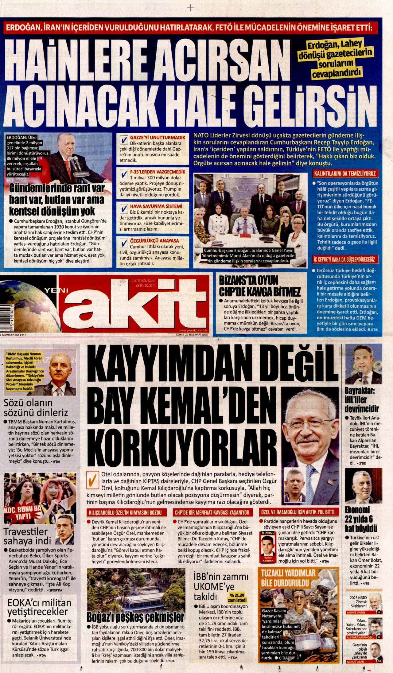 Sistemler sistemini kuruyoruz! Cumhurbaşkanı Erdoğan uçakta 'Çelik Kubbe'yi anlattı... 17