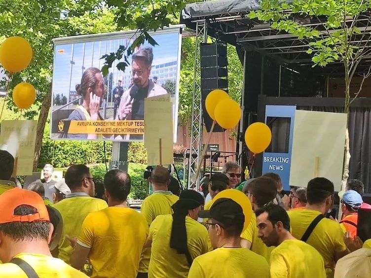 Strazburg’da skandal miting: FETÖ’cüler İmamoğlu maskesiyle Türkiye’ye saldırdı! 3