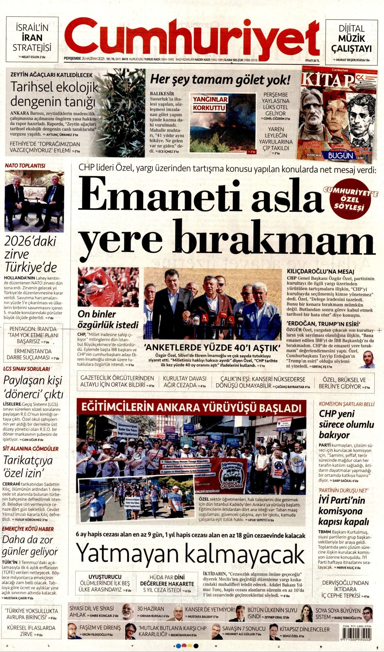 Kılıçdaroğlu ile Özgür Özel arasında butlan restleşmesi! CHP’de kritik karar öncesi savaş manşetlerde... Sözcü Kılıçdaroğlu'nu, Cumhuriyet Özgür Özel'i verdi 3
