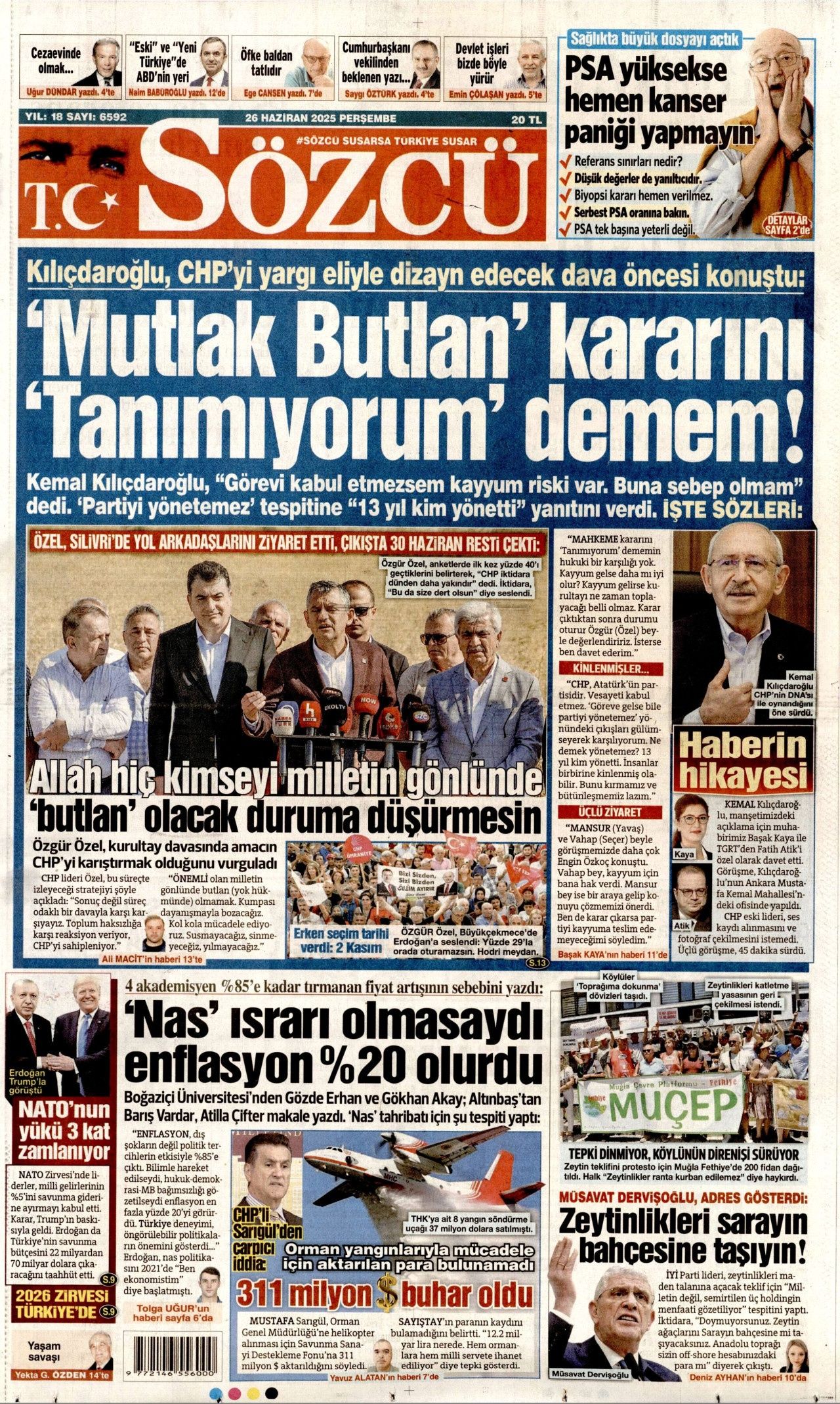 Kılıçdaroğlu ile Özgür Özel arasında butlan restleşmesi! CHP’de kritik karar öncesi savaş manşetlerde... Sözcü Kılıçdaroğlu'nu, Cumhuriyet Özgür Özel'i verdi 2