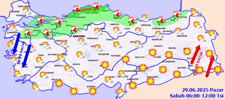 Meteoroloji uyardı: Karadeniz ve Doğu Anadolu’da kuvvetli sağanak, Marmara ve Ege’de fırtına bekleniyor 5