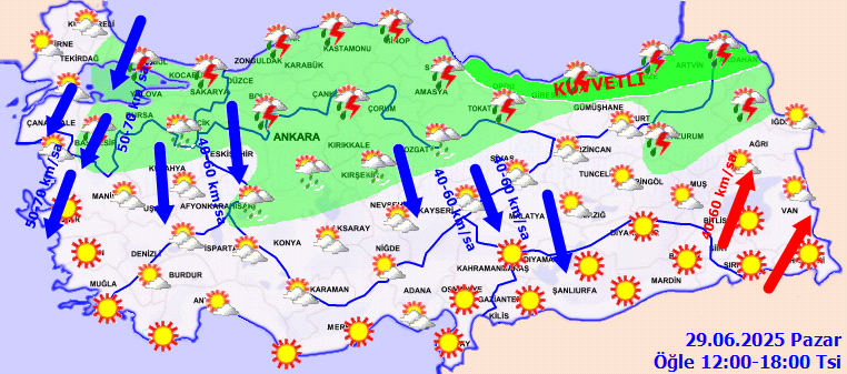Meteoroloji uyardı: Karadeniz ve Doğu Anadolu’da kuvvetli sağanak, Marmara ve Ege’de fırtına bekleniyor 6