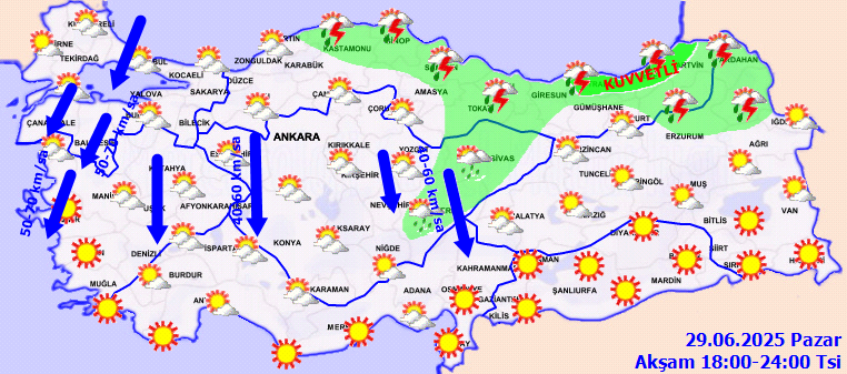 Meteoroloji uyardı: Karadeniz ve Doğu Anadolu’da kuvvetli sağanak, Marmara ve Ege’de fırtına bekleniyor 7