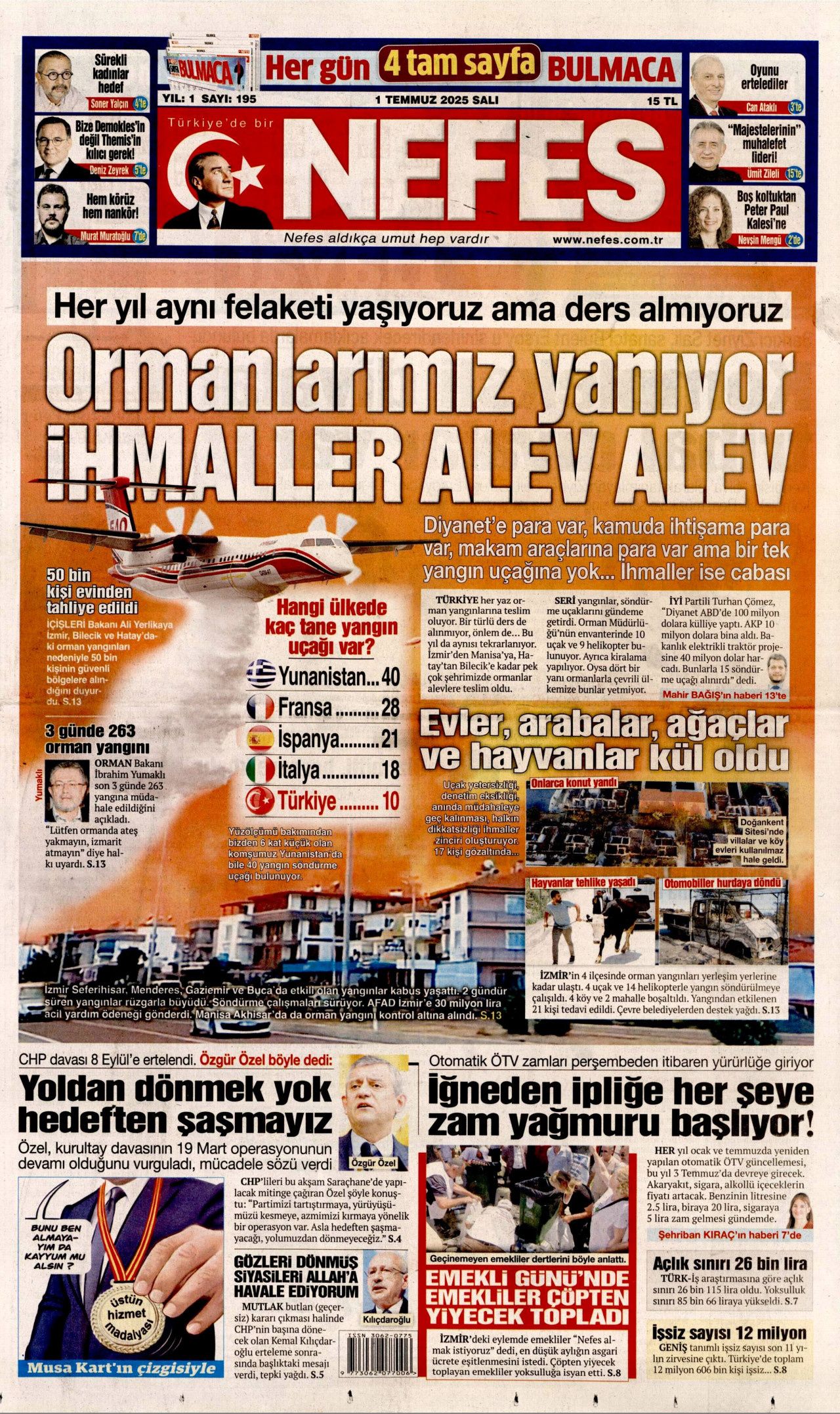 Alevler arasında can pazarı... Savaş gibi mücadele manşetlerde! 6