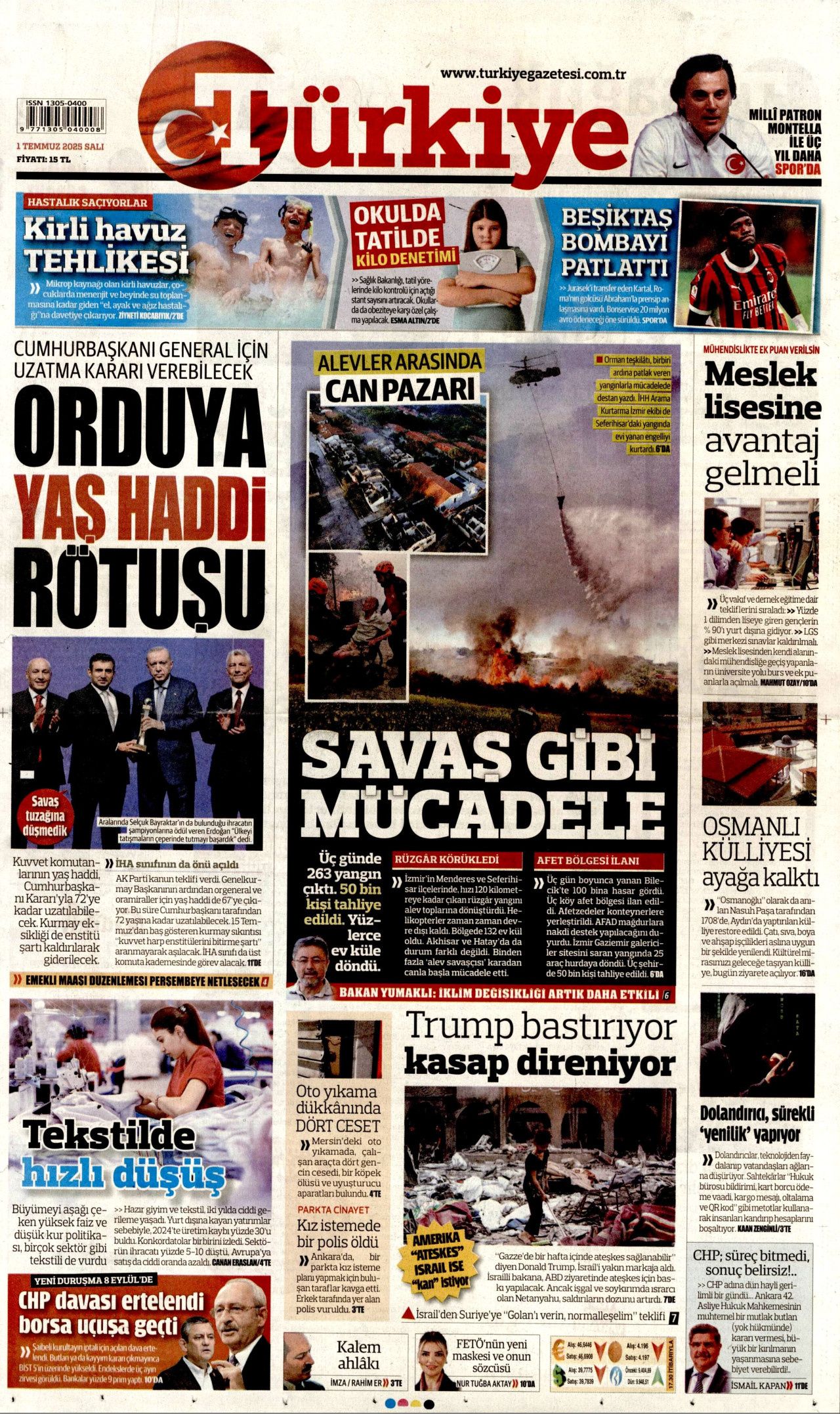 Alevler arasında can pazarı... Savaş gibi mücadele manşetlerde! 1