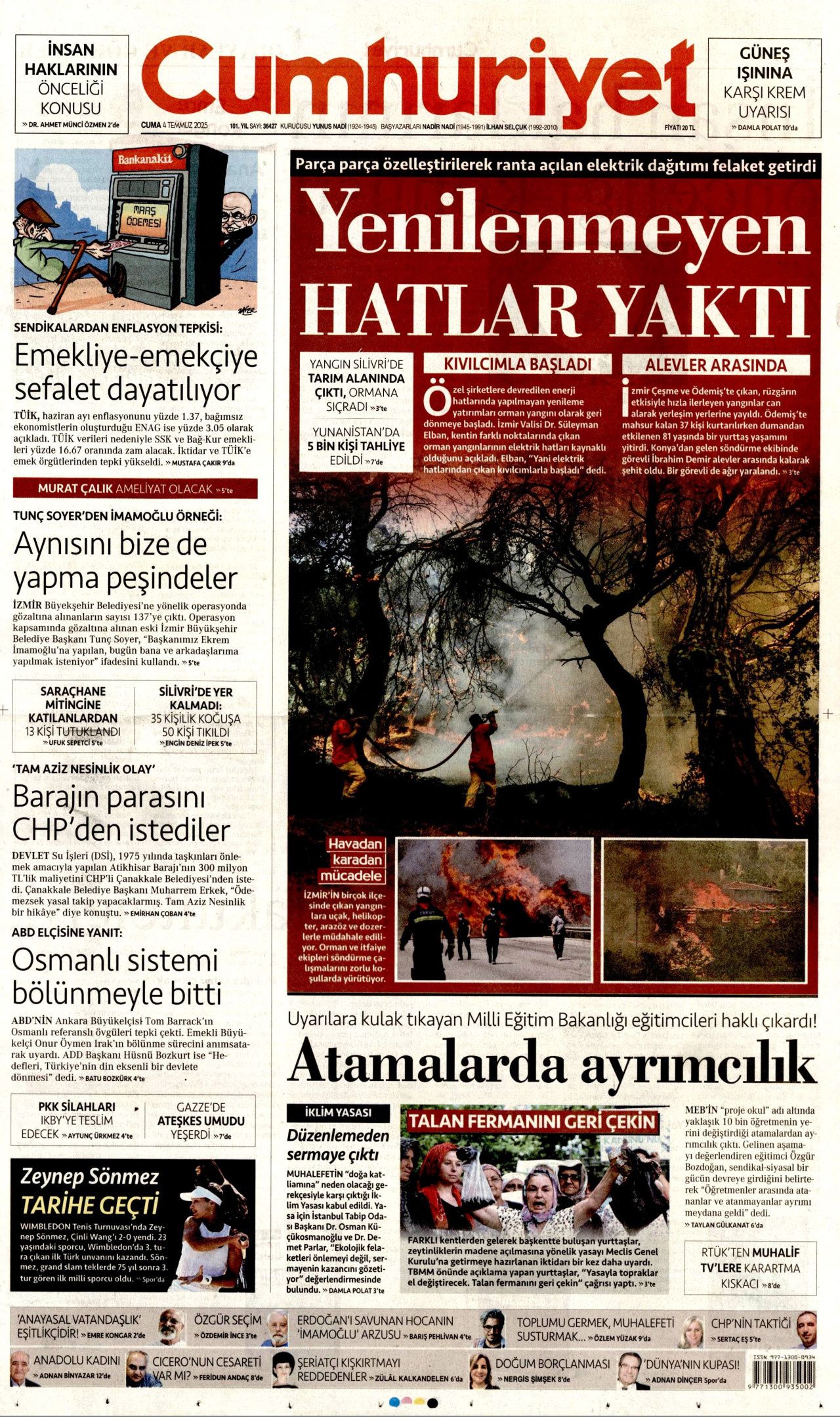Atılan su buhar oluyor! Alevler durdurulamıyor... Yangın fırtınası manşetlerde! 4