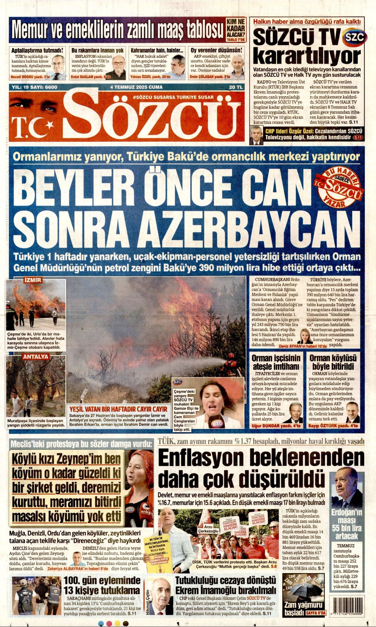 Atılan su buhar oluyor! Alevler durdurulamıyor... Yangın fırtınası manşetlerde! 6