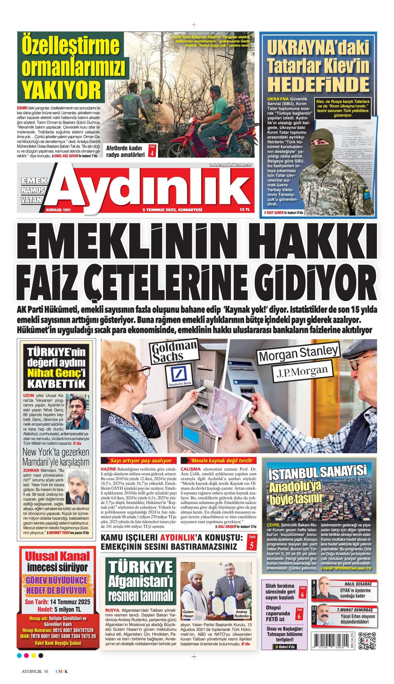 Cehalet değil ihanet... Ciğerlerimizi bile bile yaktılar! 5 Temmuz Cumartesi gazete manşetleri 16
