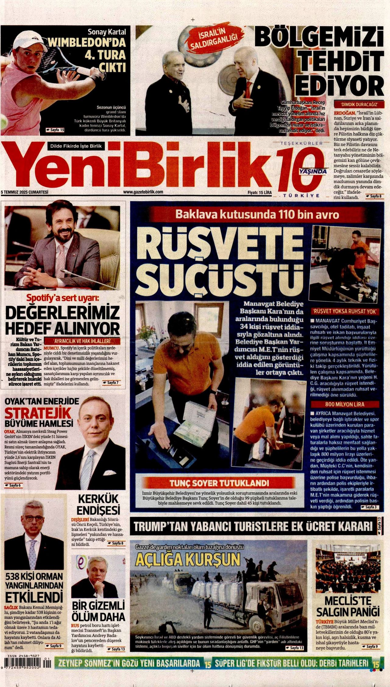 Cehalet değil ihanet... Ciğerlerimizi bile bile yaktılar! 5 Temmuz Cumartesi gazete manşetleri 23