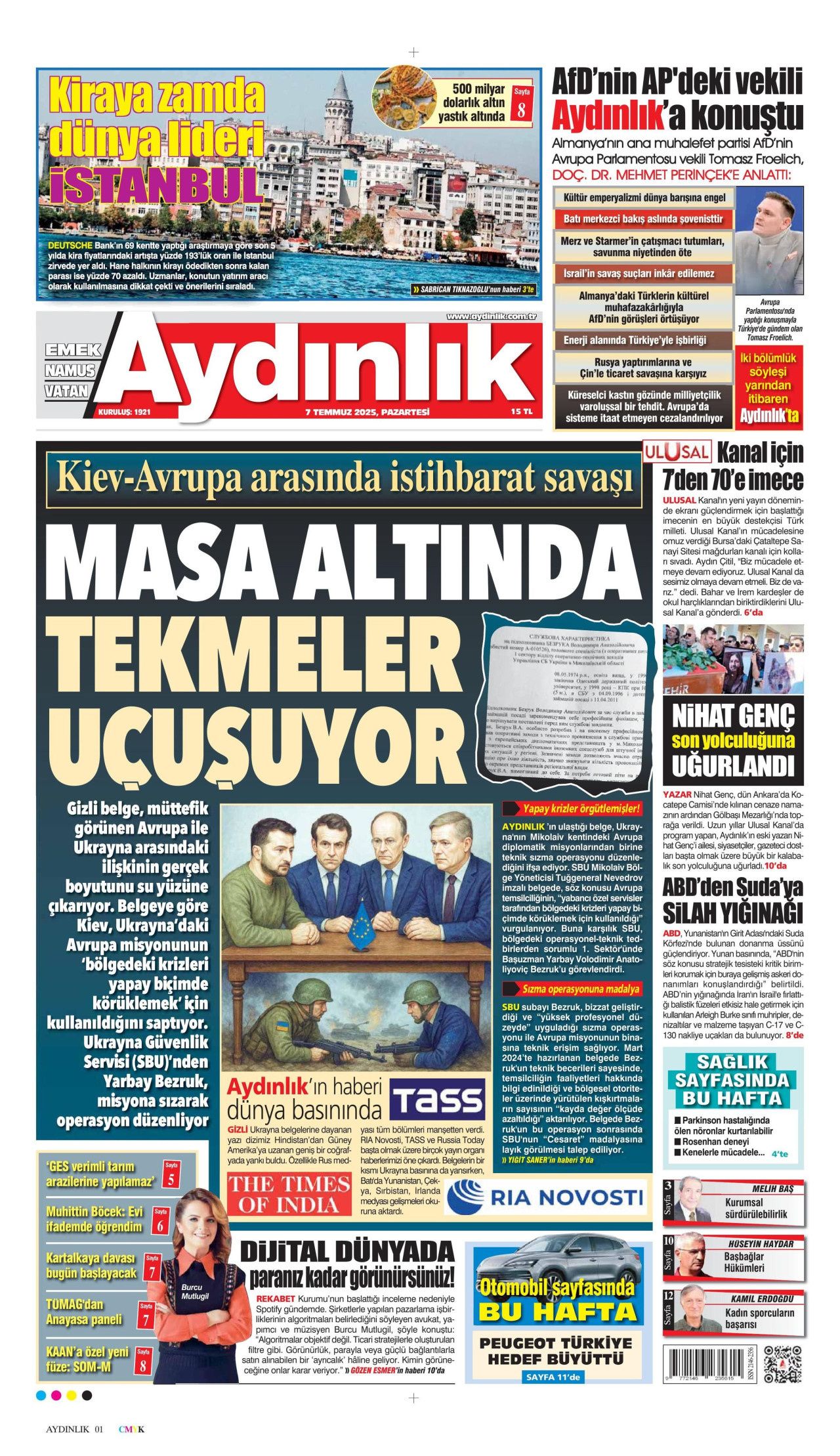 Teröre ve silaha veda haftası! Süreç nasıl işleyecek? İşte 7 Temmuz Pazartesi gazete manşetleri... 19