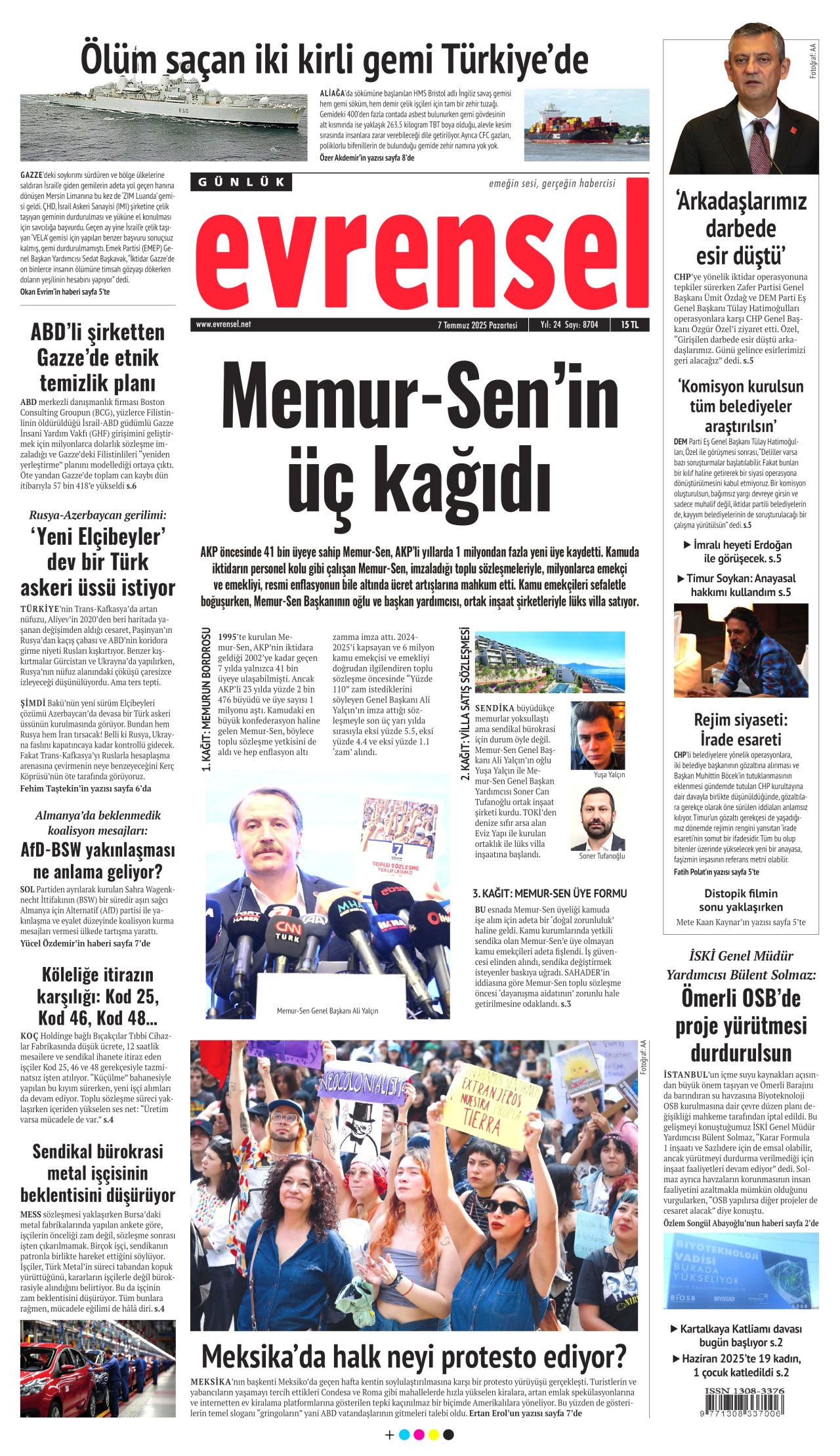 Teröre ve silaha veda haftası! Süreç nasıl işleyecek? İşte 7 Temmuz Pazartesi gazete manşetleri... 17