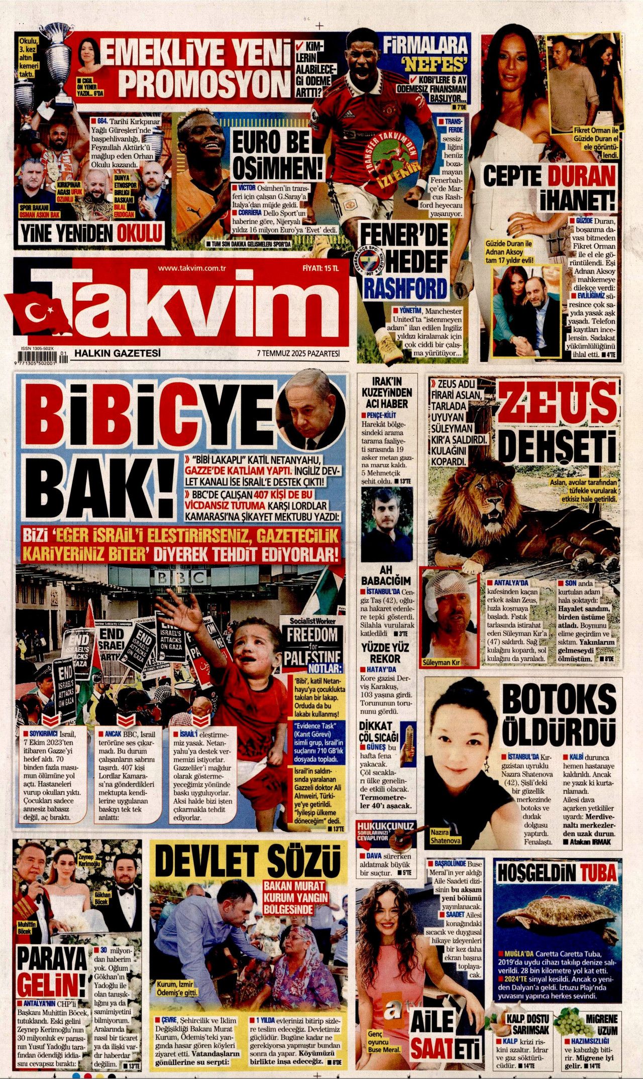 Teröre ve silaha veda haftası! Süreç nasıl işleyecek? İşte 7 Temmuz Pazartesi gazete manşetleri... 16