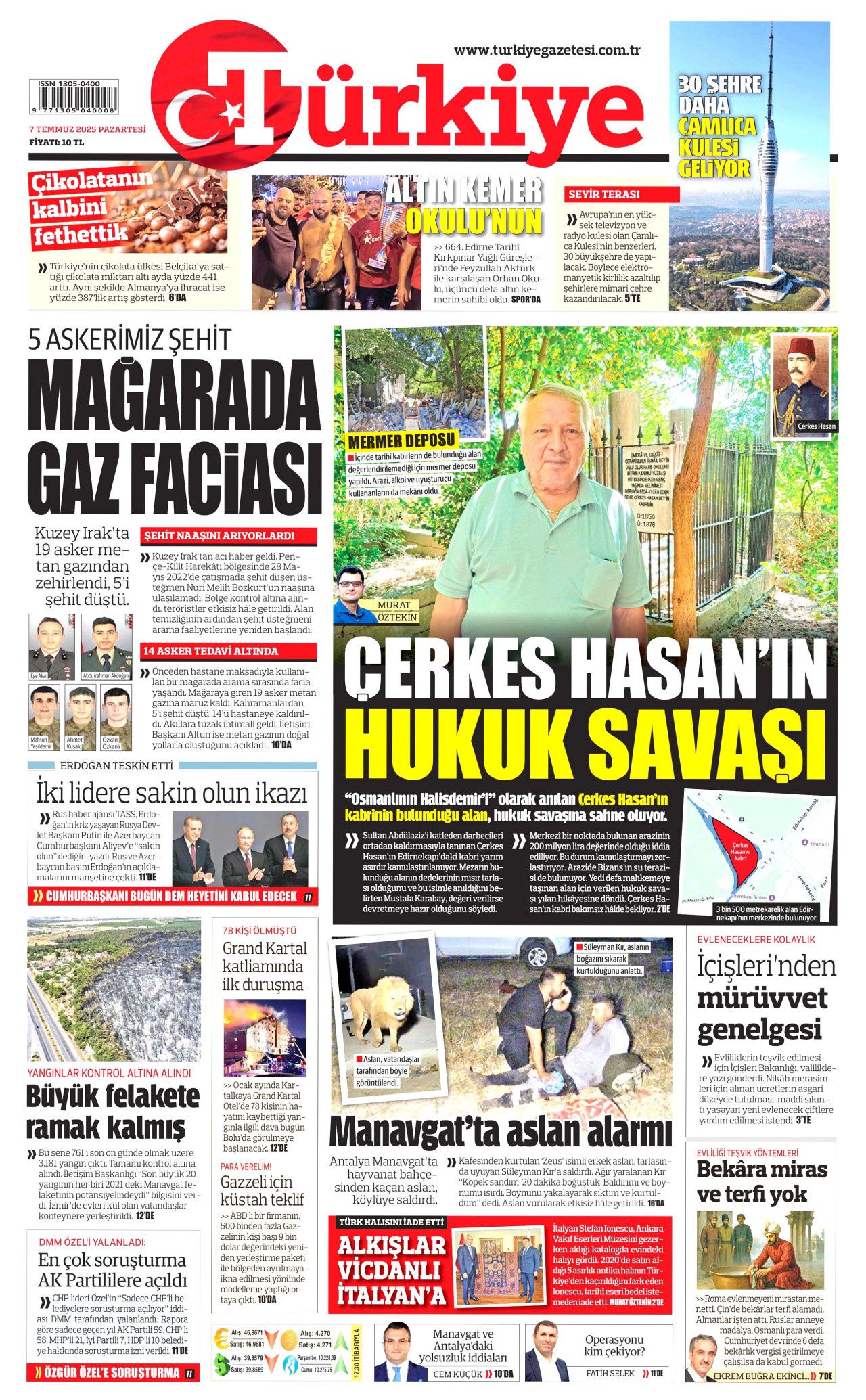 Teröre ve silaha veda haftası! Süreç nasıl işleyecek? İşte 7 Temmuz Pazartesi gazete manşetleri... 8