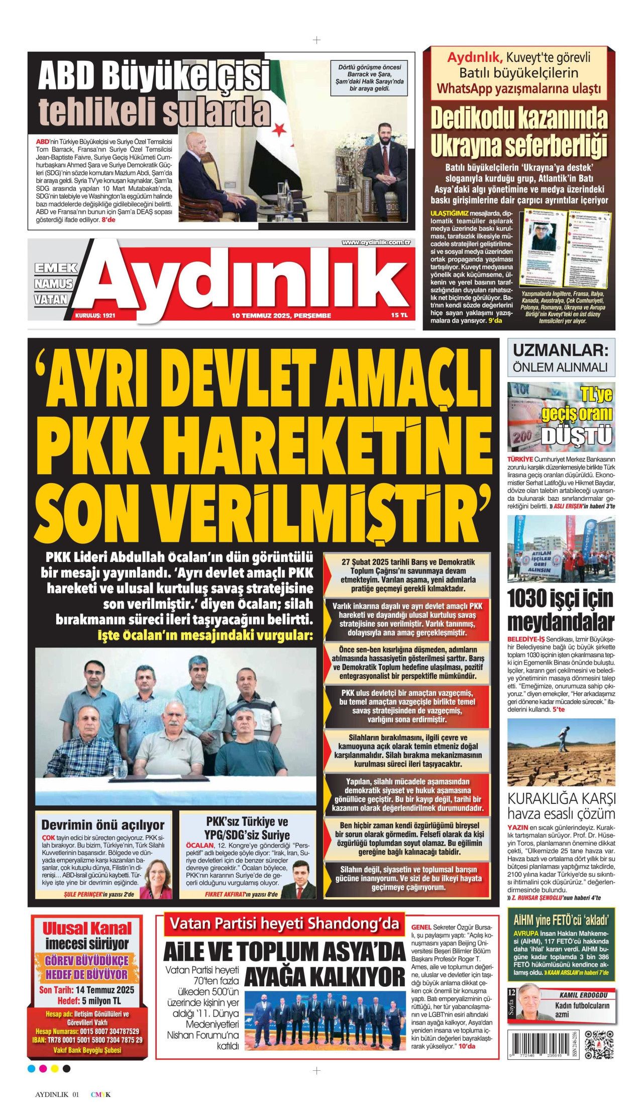 Öcalan'ın 7 dakikalık video mesajı manşetlerde! Hangi gazete nasıl gördü? Önemli mesajlar gizli... 7