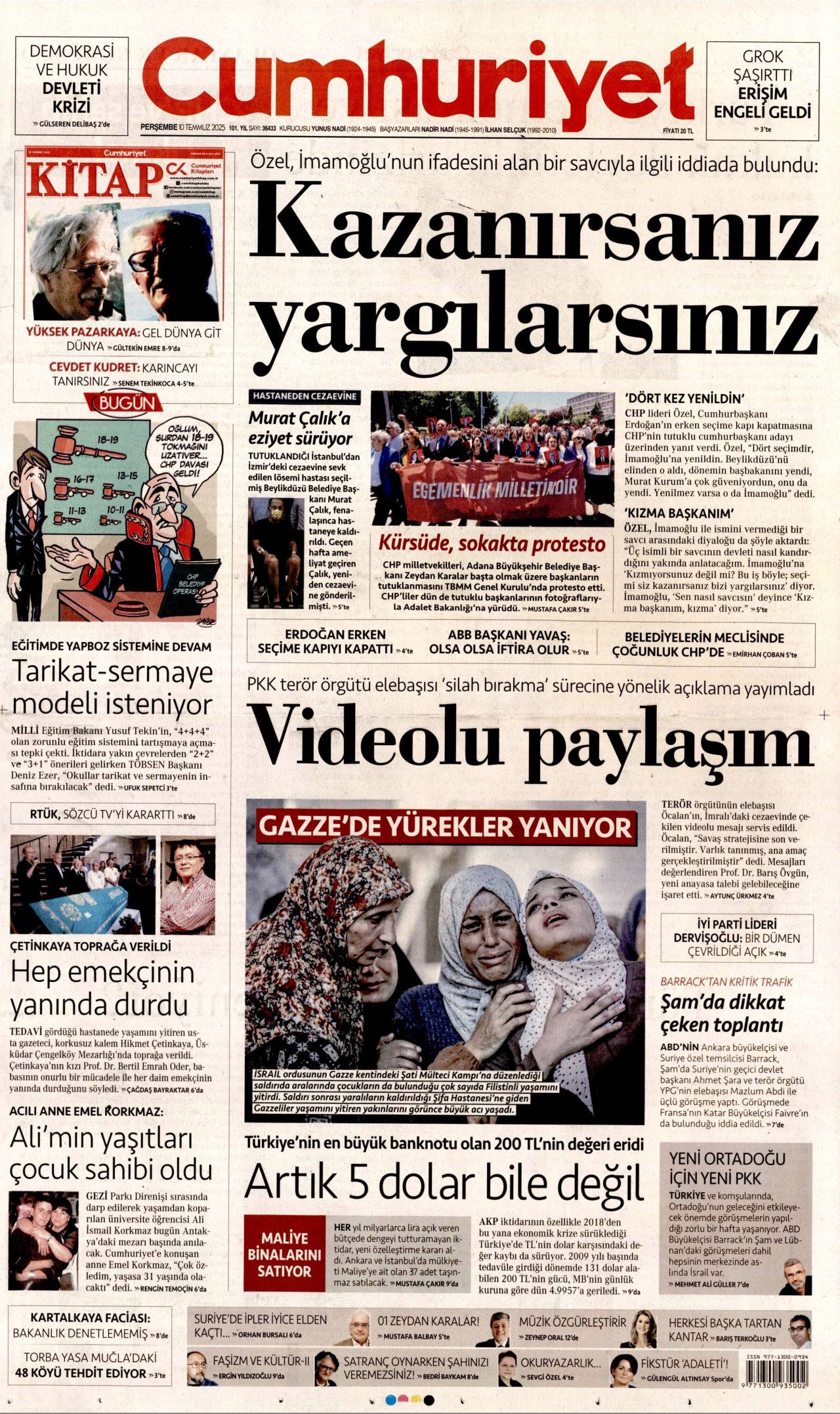 Öcalan'ın 7 dakikalık video mesajı manşetlerde! Hangi gazete nasıl gördü? Önemli mesajlar gizli... 16