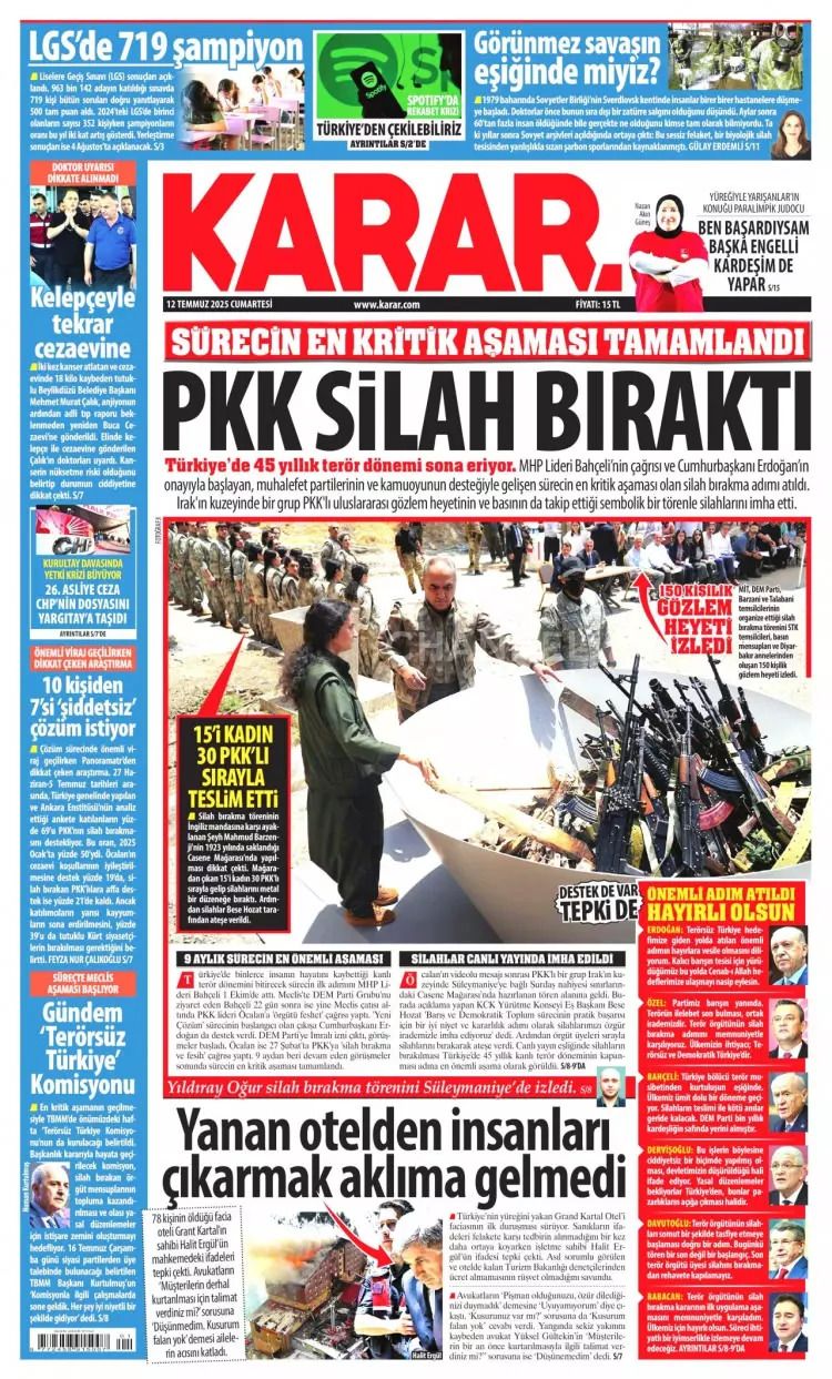 Tarihi gün manşetlerde... 40 yıl 10 ay 26 gün sonra acılara veda, barış ateşi yandı 5