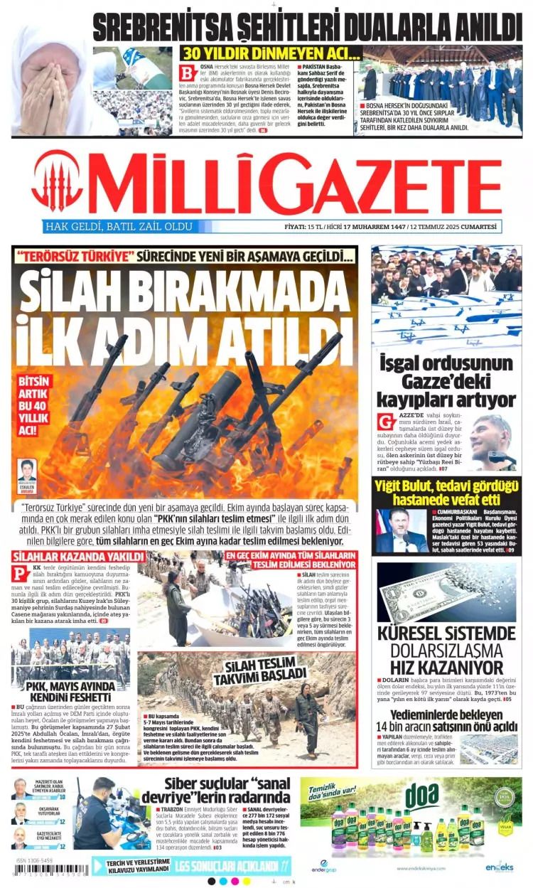 Tarihi gün manşetlerde... 40 yıl 10 ay 26 gün sonra acılara veda, barış ateşi yandı 7