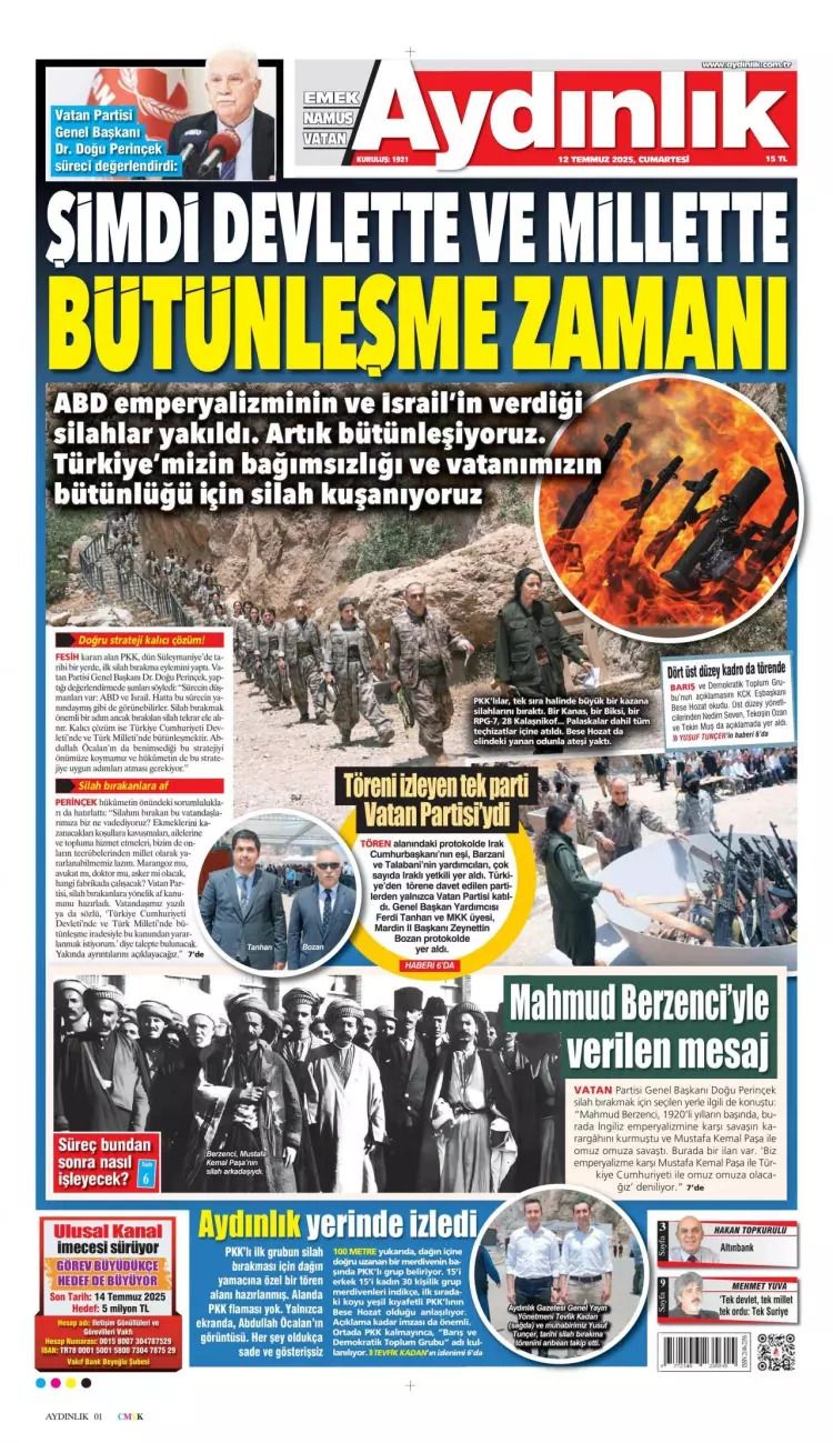Tarihi gün manşetlerde... 40 yıl 10 ay 26 gün sonra acılara veda, barış ateşi yandı 8