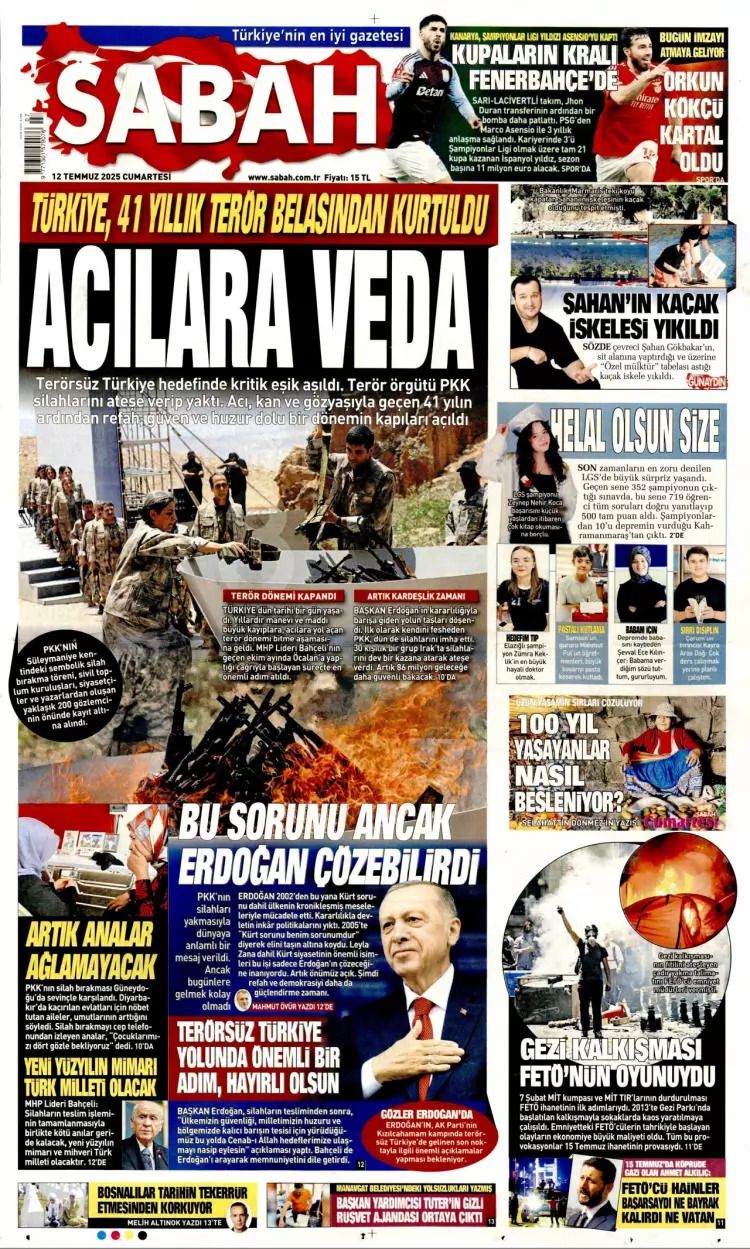 Tarihi gün manşetlerde... 40 yıl 10 ay 26 gün sonra acılara veda, barış ateşi yandı 3